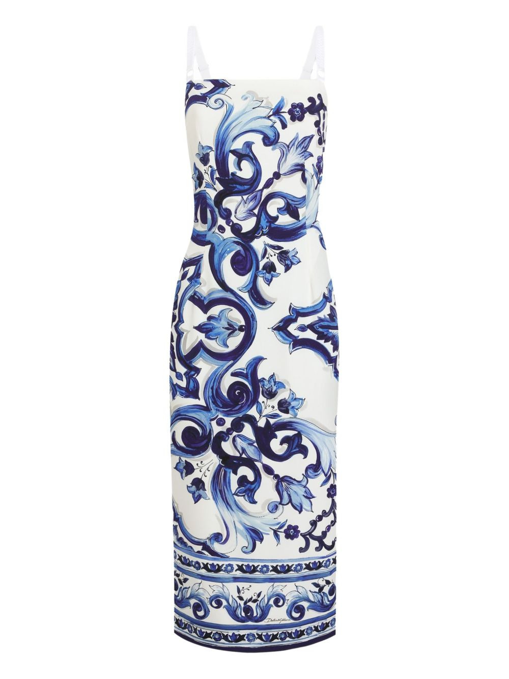 Majolica-print midi dress - 1