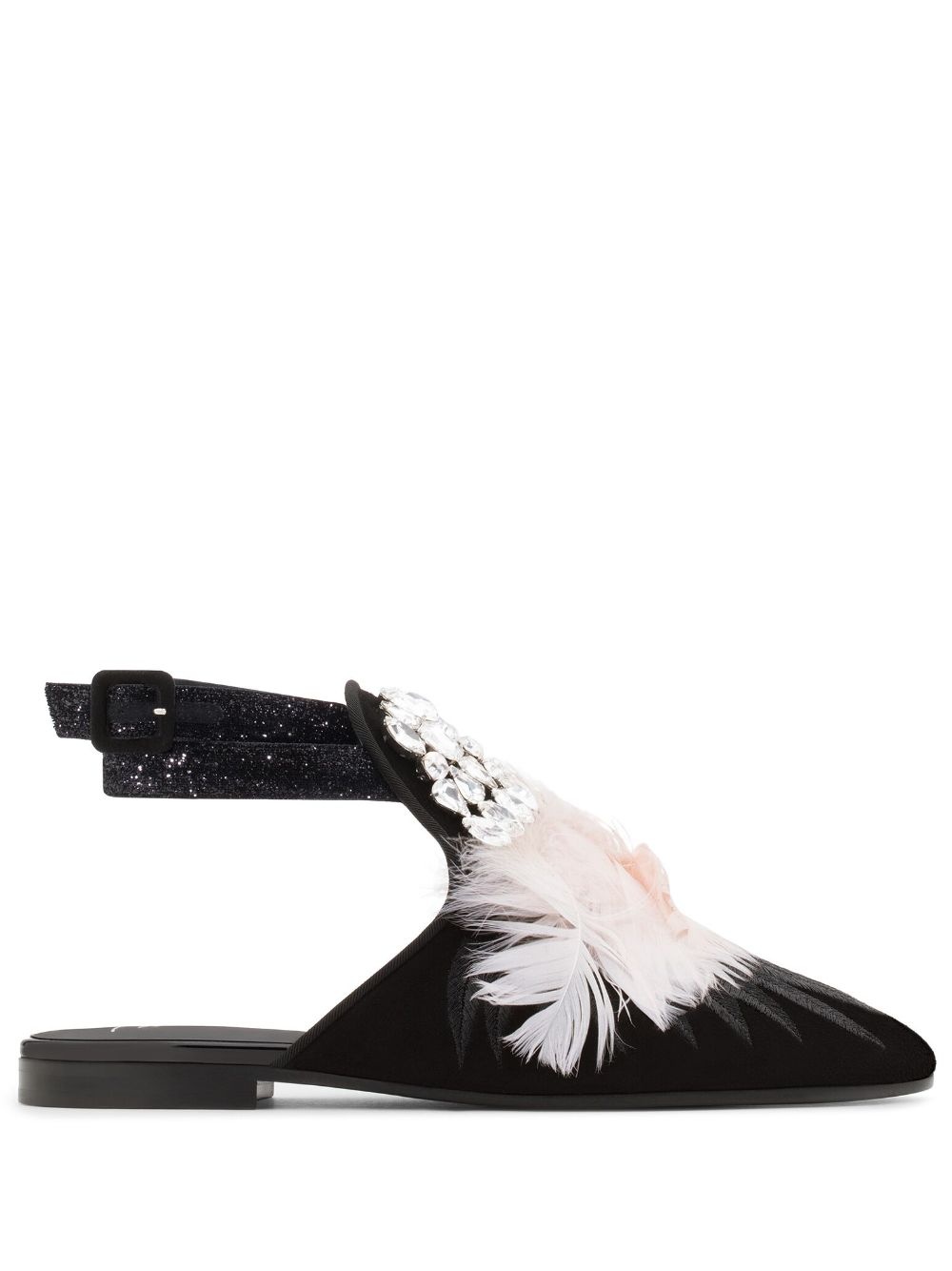 Gioia crystal-embellished flat sandals - 1