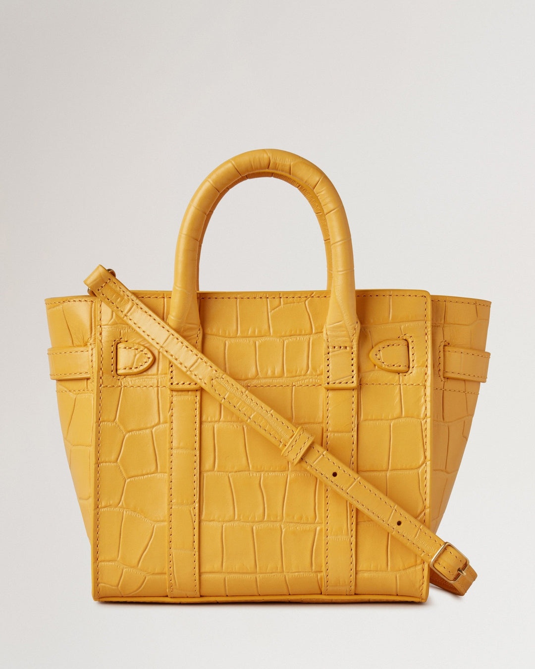 Micro Zipped Bayswater Yellow Matte Small Croc - 2