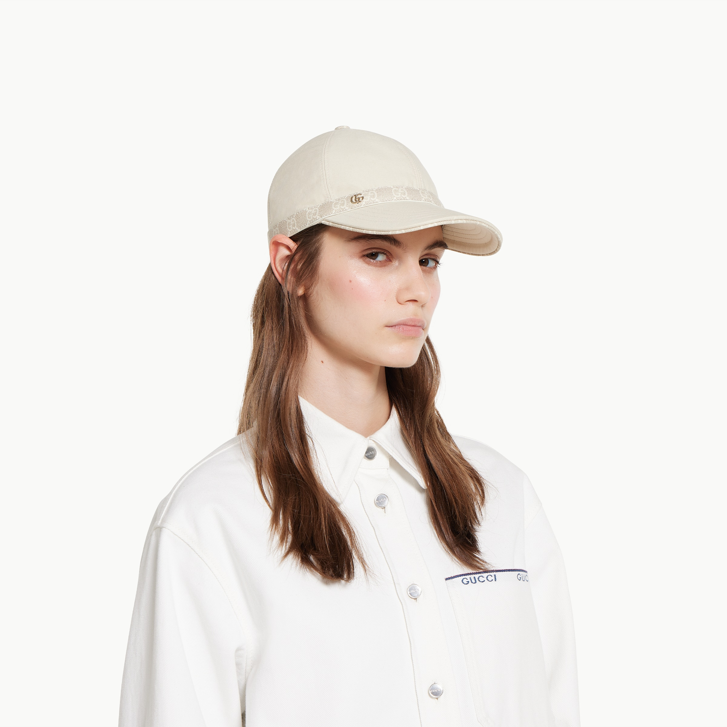 Cotton baseball hat with Double G - 3