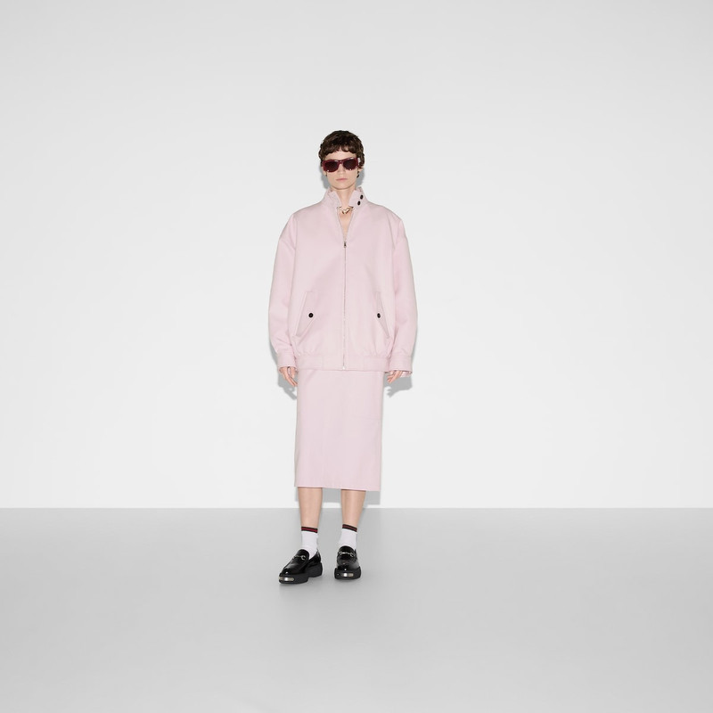 GUCCI Cotton canvas delavé bomber jacket outlook