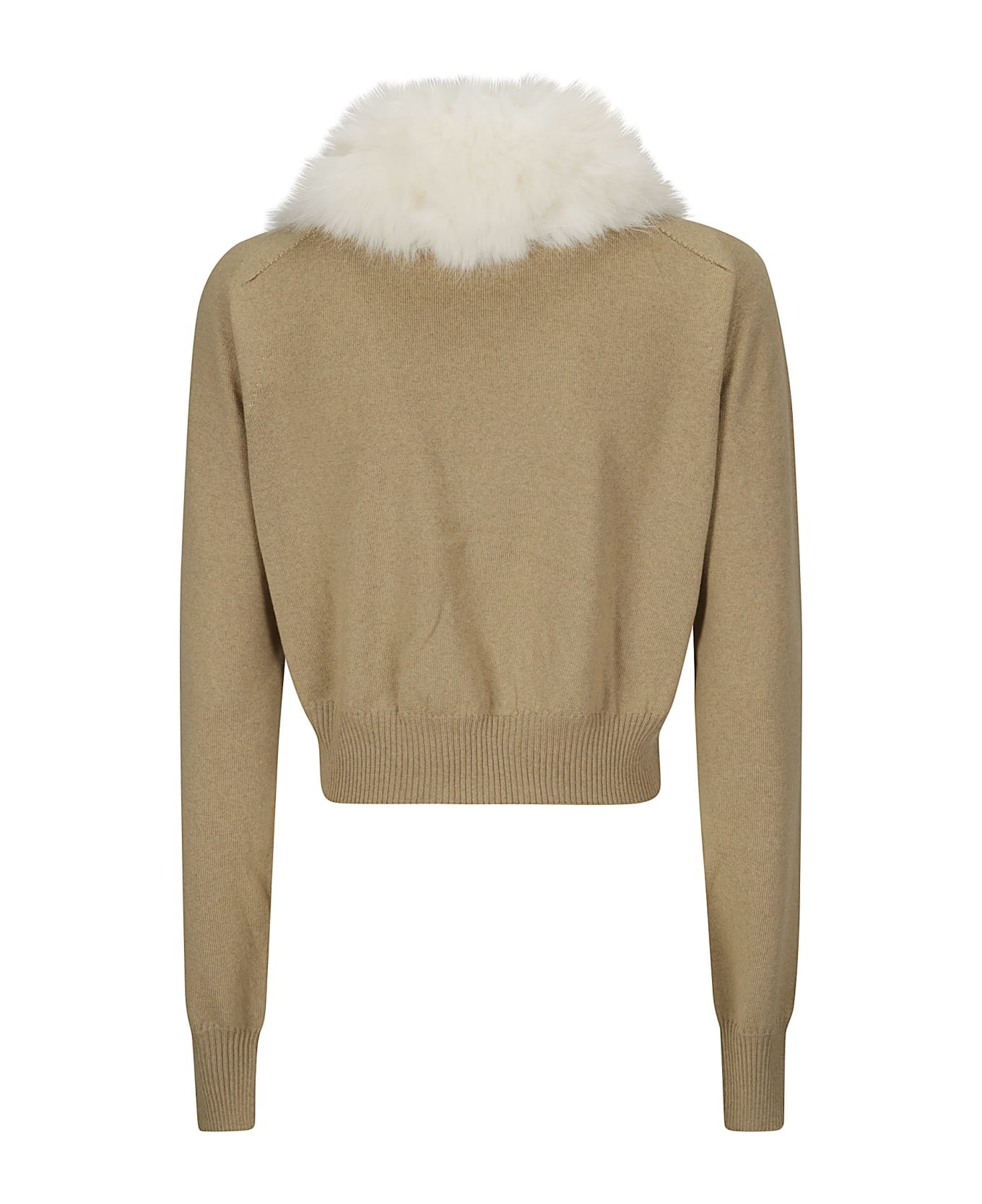Sport Knitted And Fur Cardigan - 2