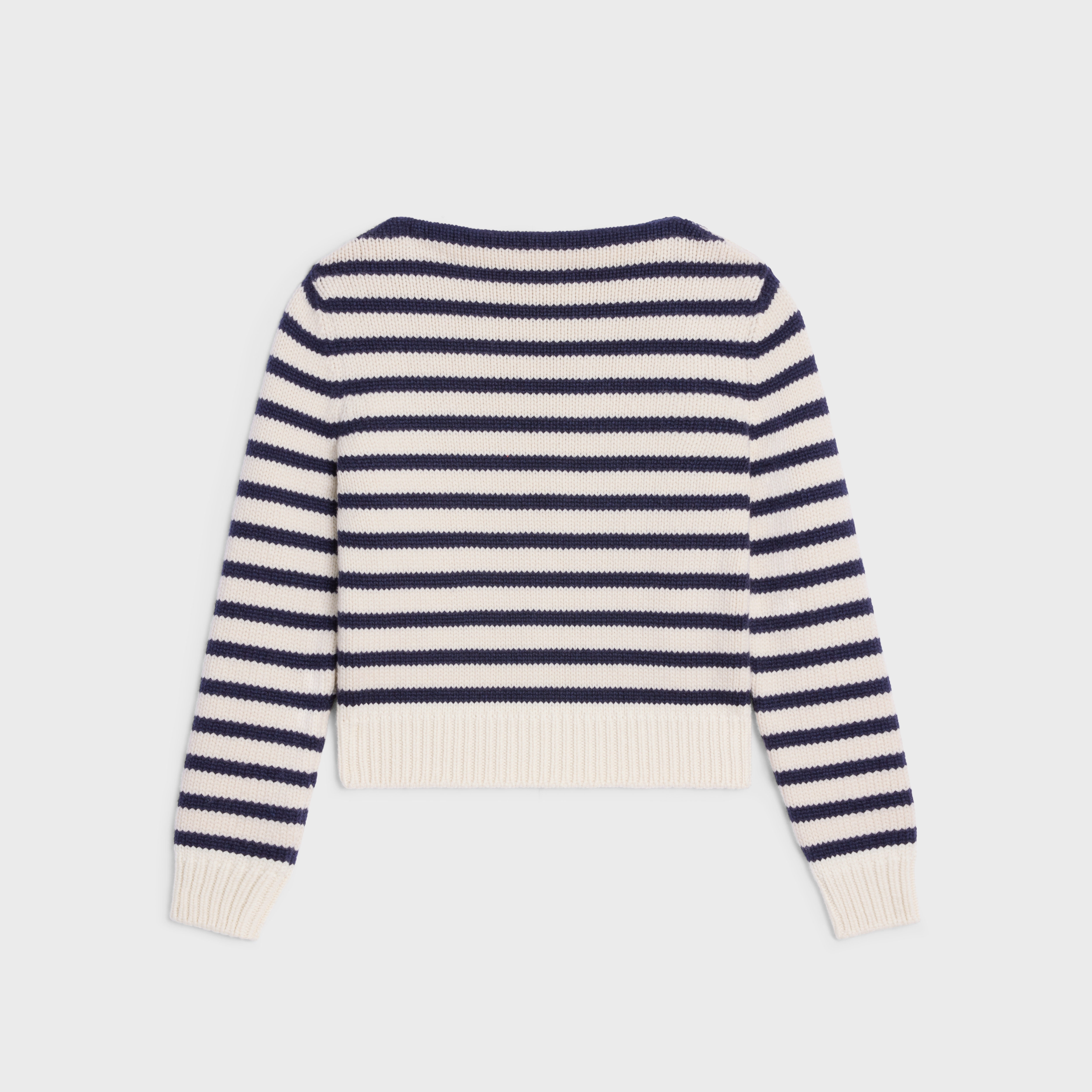 boat neck marinière sweater in cashmere - 2