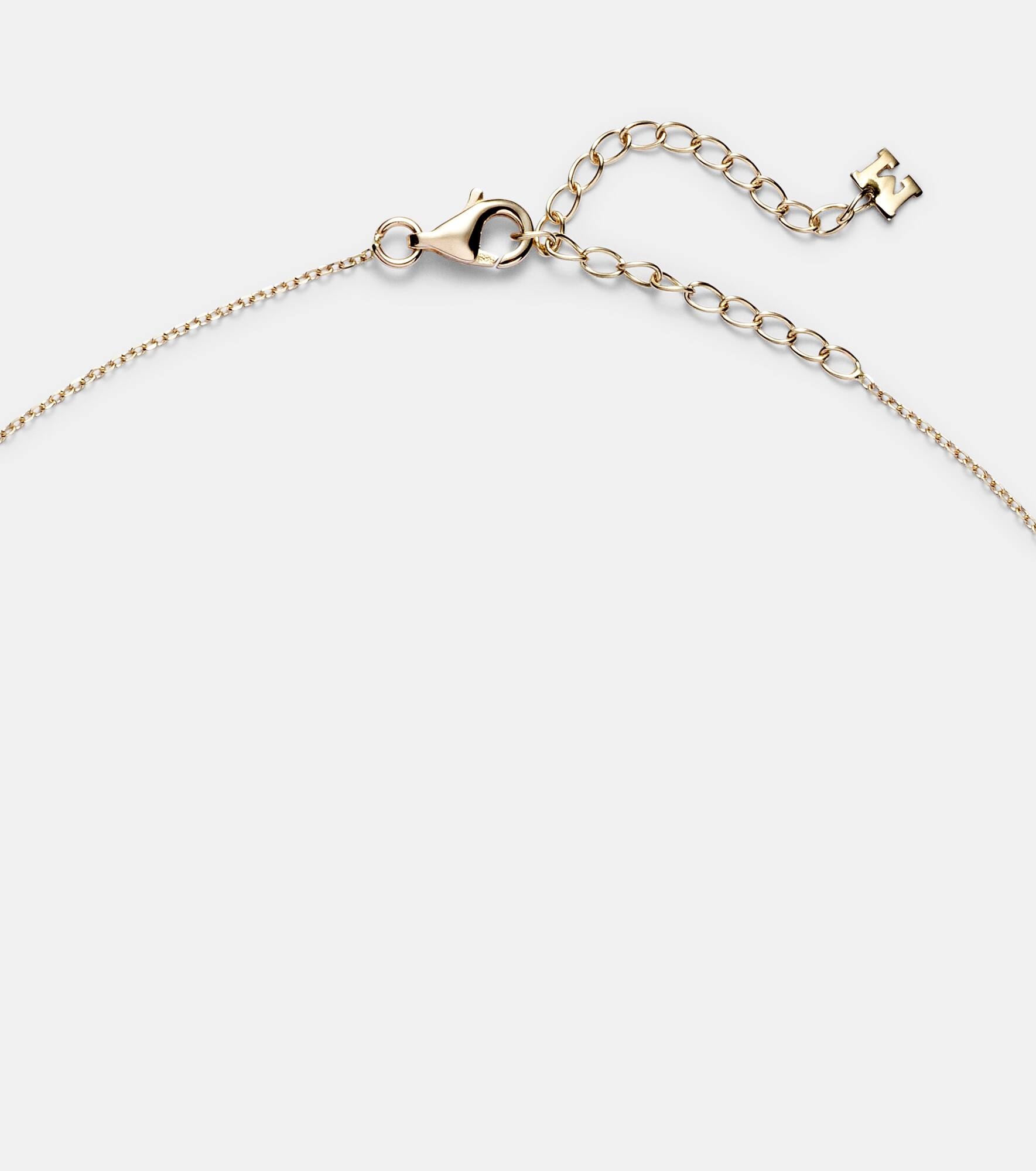 14kt gold necklace with green amethyst and diamonds - 6