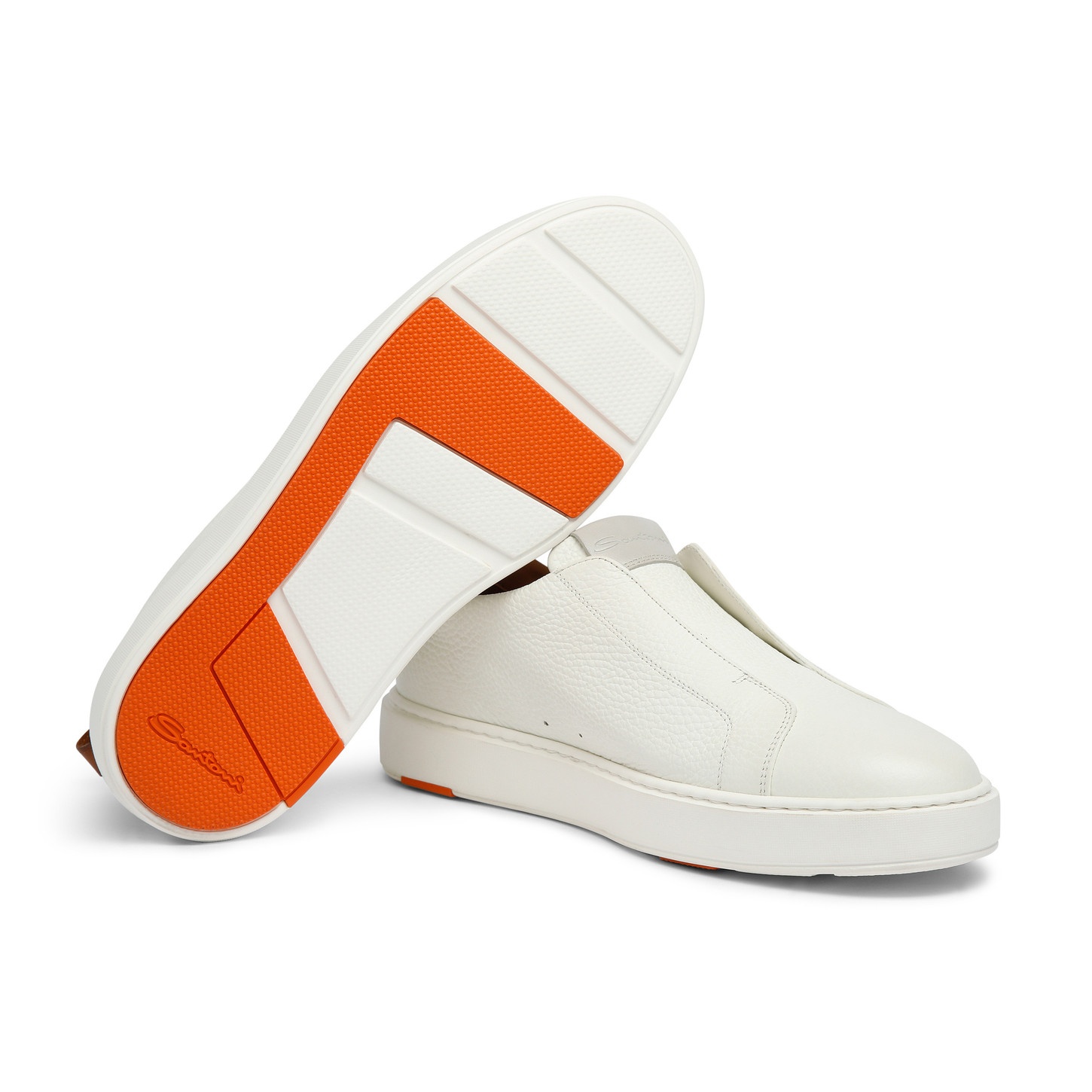 スニーカー Santoni Sneaker in pelle White SANTONI サントーニ Santoni スニーカー ホワイト メンズ : Face