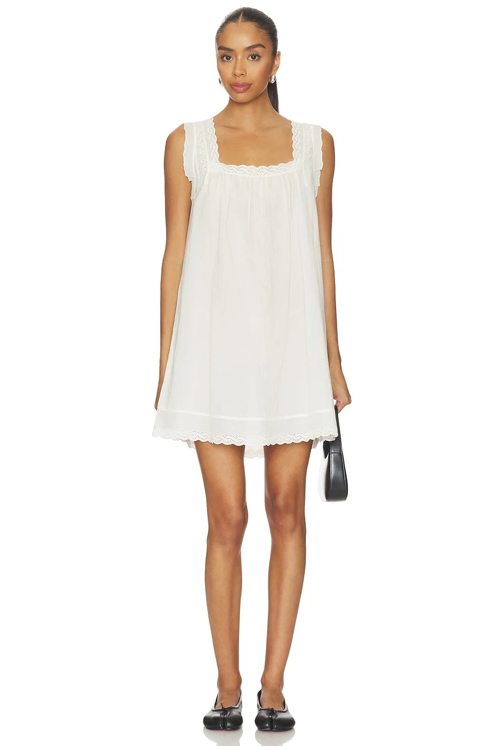 The Eyelet Mini Tank Dress - 1
