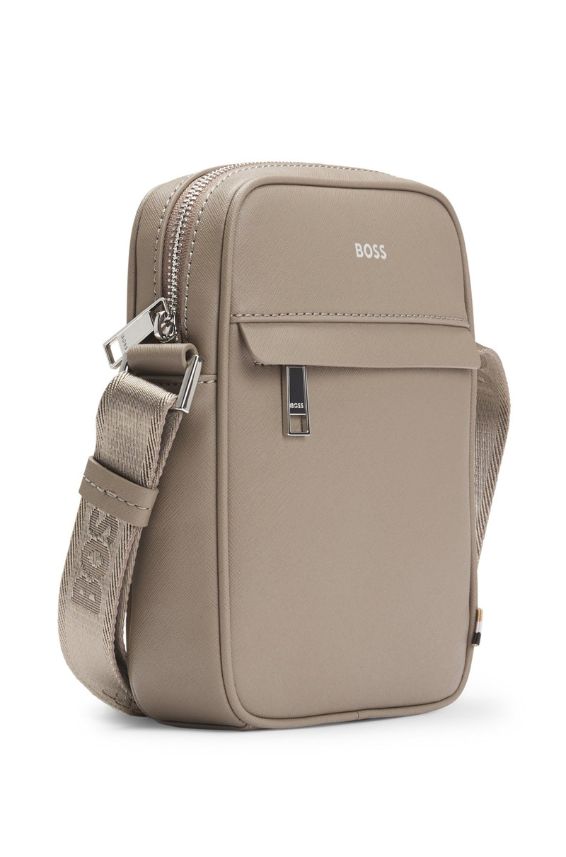 REPORTER BAG WITH SIGNATURE STRIPE AND LOGO DETAIL 3