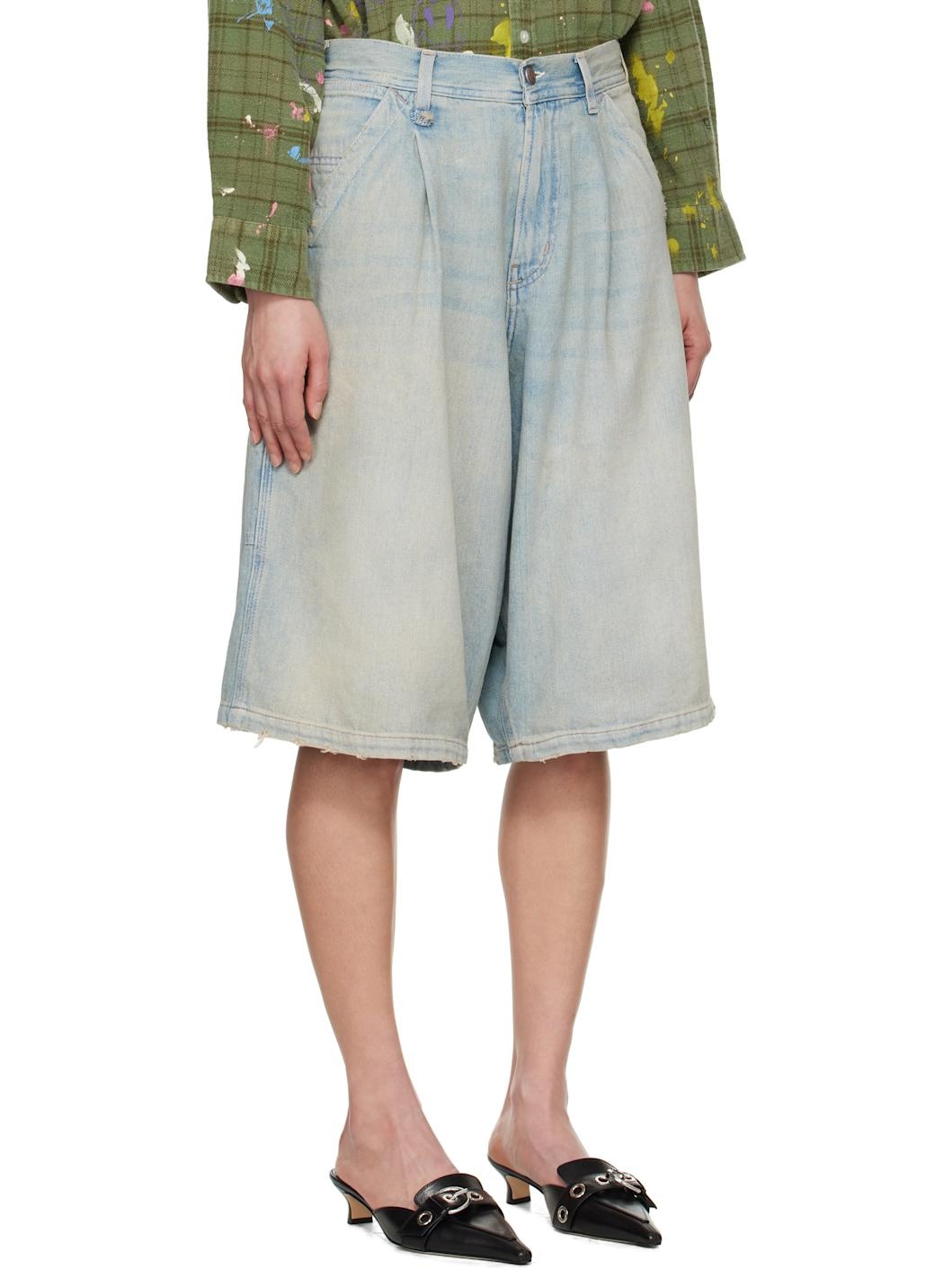 Blue Baggy Jesse Carpenter Denim Shorts - 2