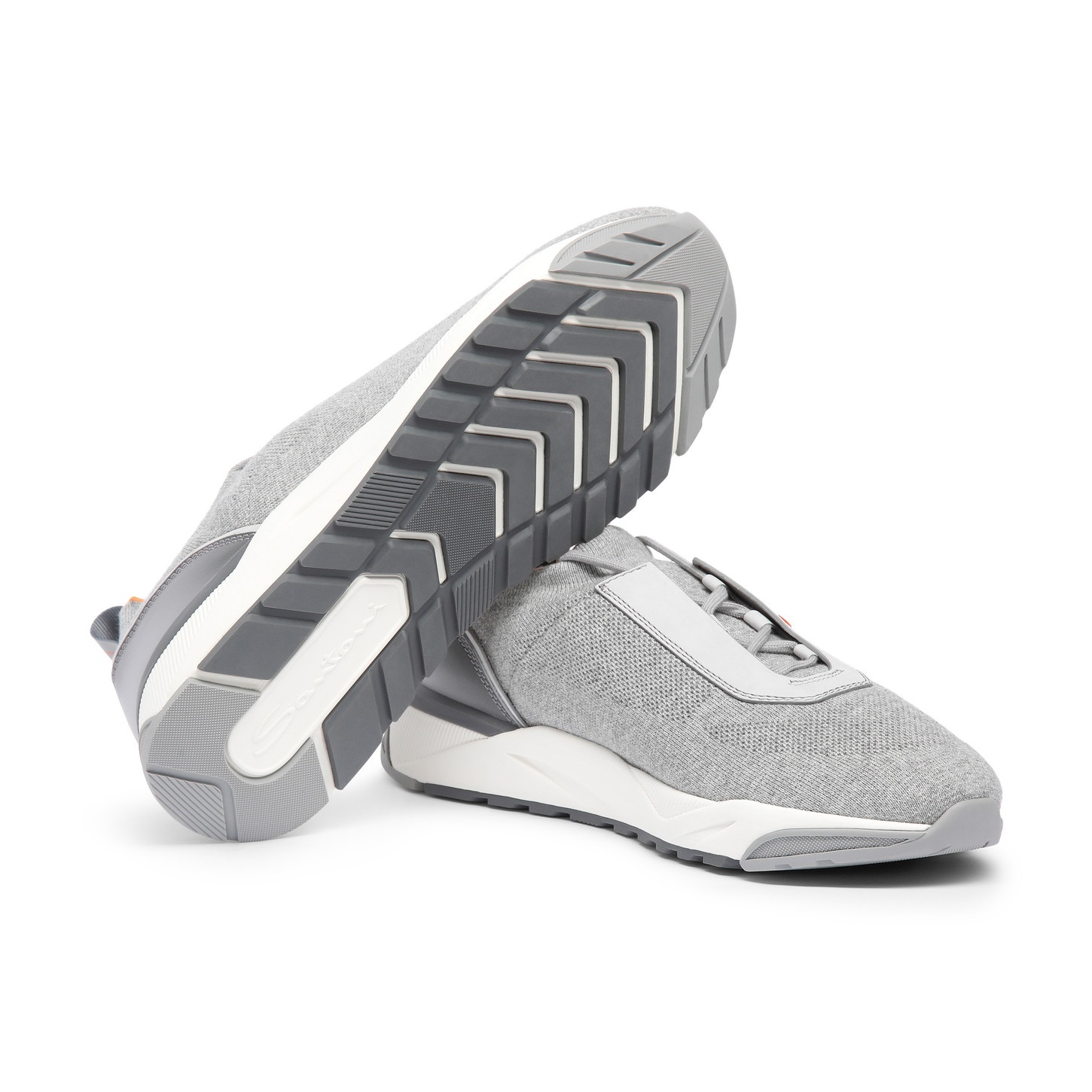 Men's grey stretch knit sneaker - 3