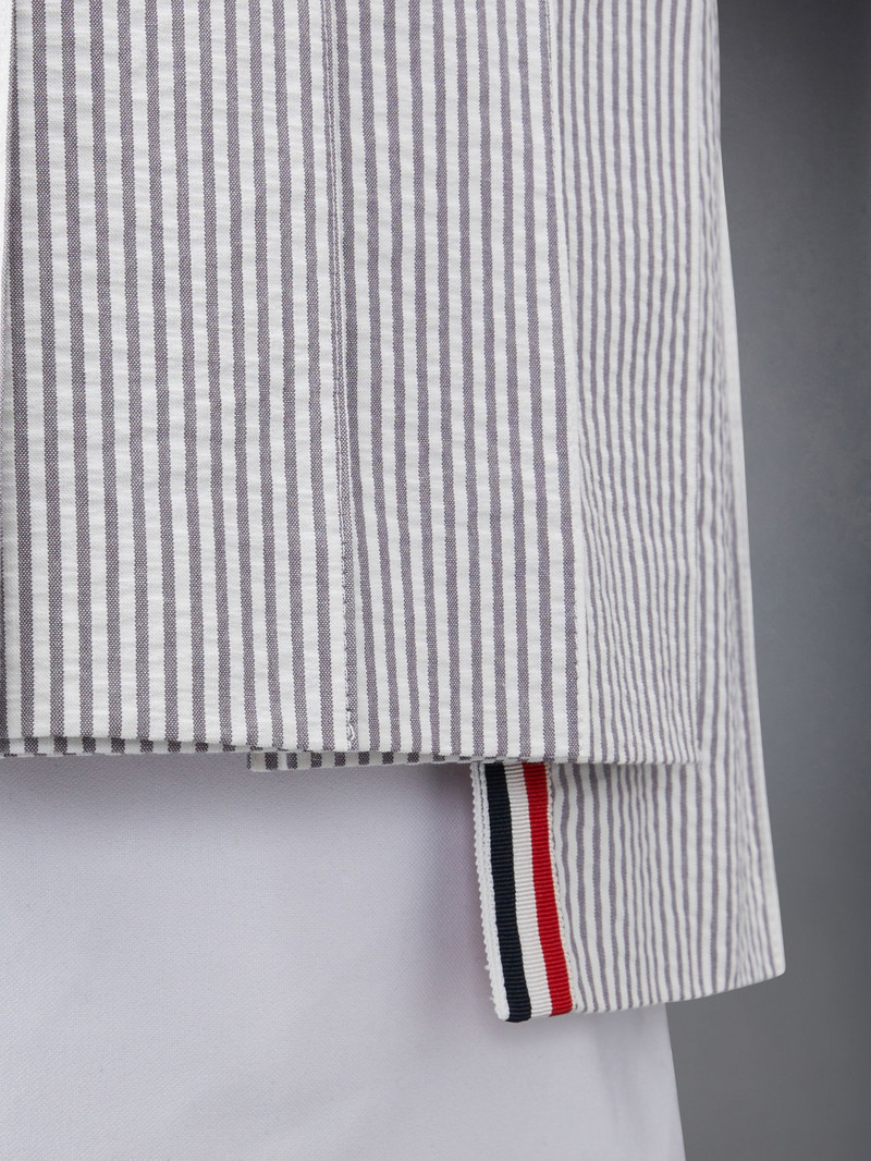 Seersucker pleated mini skirt 5