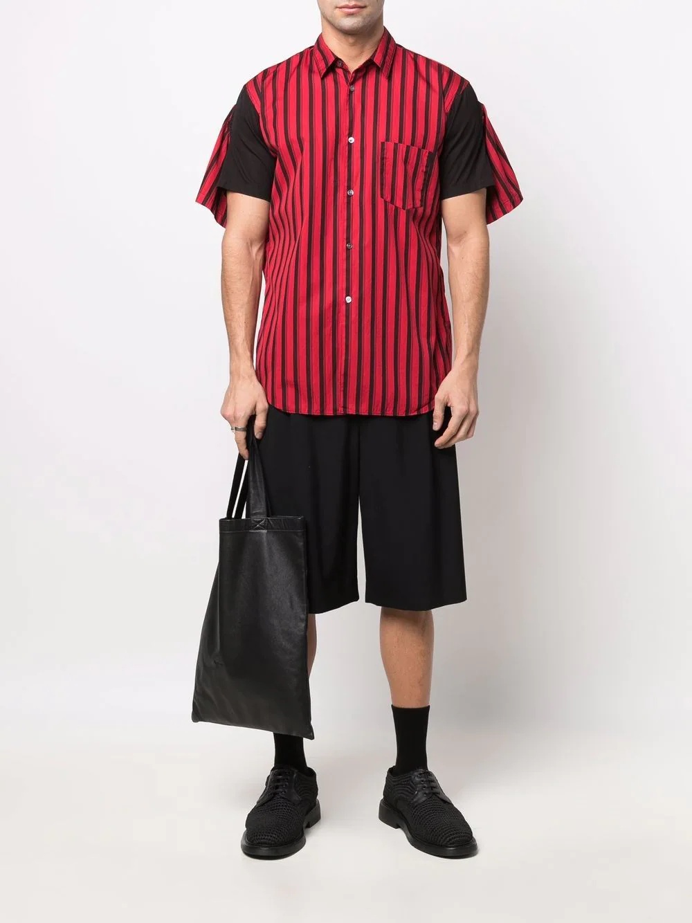 striped short-sleeve shirt - 2