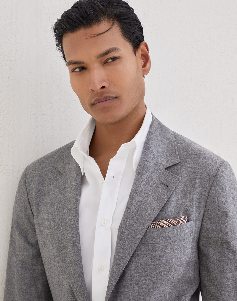 Cashmere and silk lightweight flannel deconstructed blazer 3