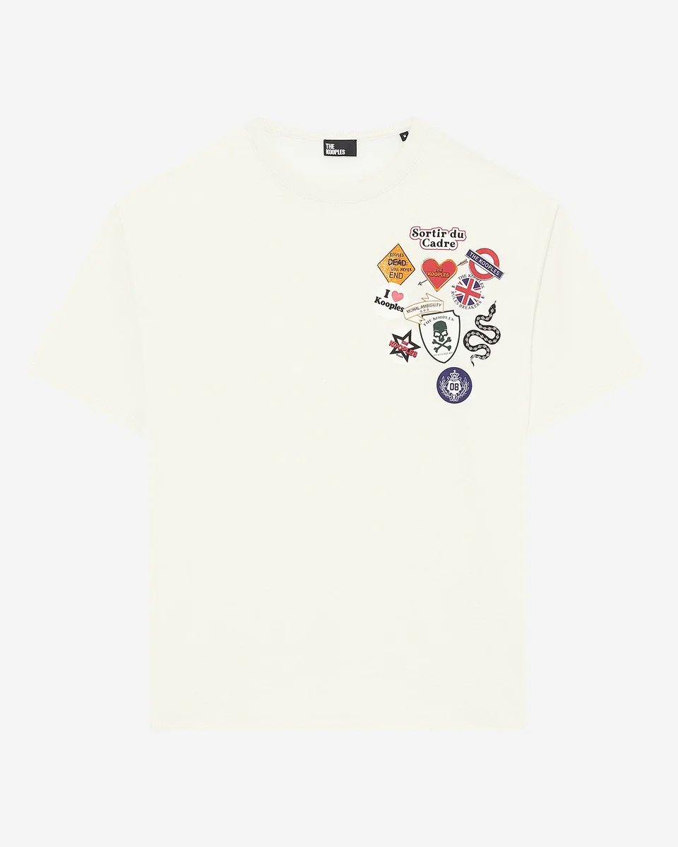 ECRU PINES-EFFECT PRINTED T-SHIRT - 1