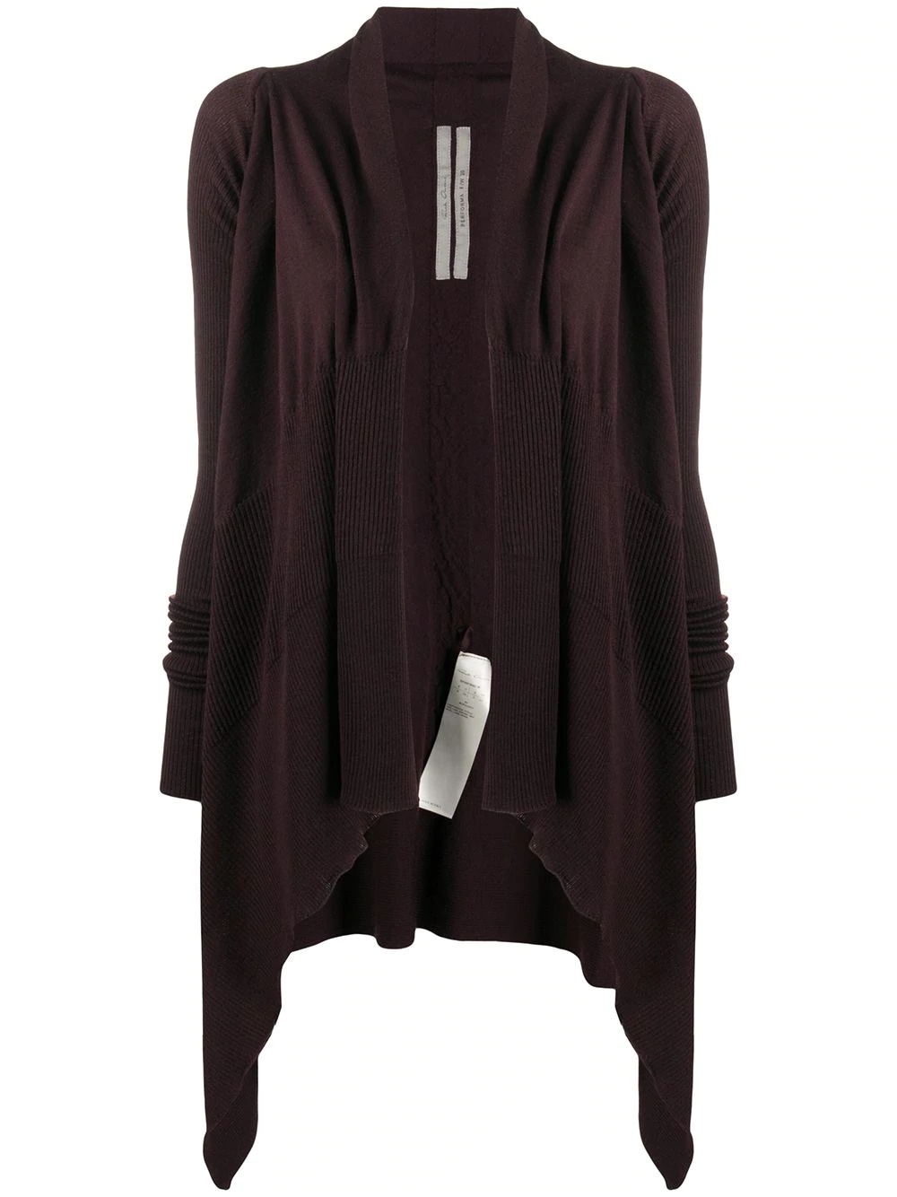 long-length virgin wool cardigan - 1