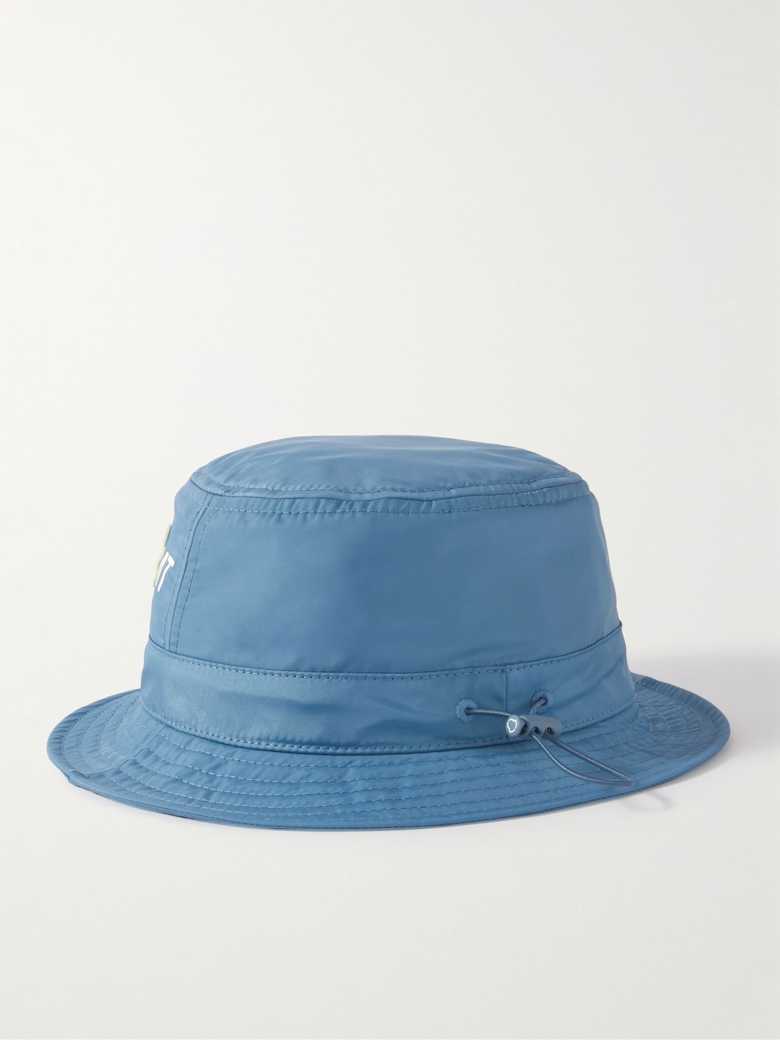 7 Moncler FRGMT Hiroshi Fujiwara Logo-Appliquéd Shell Bucket Hat Light blue - 3