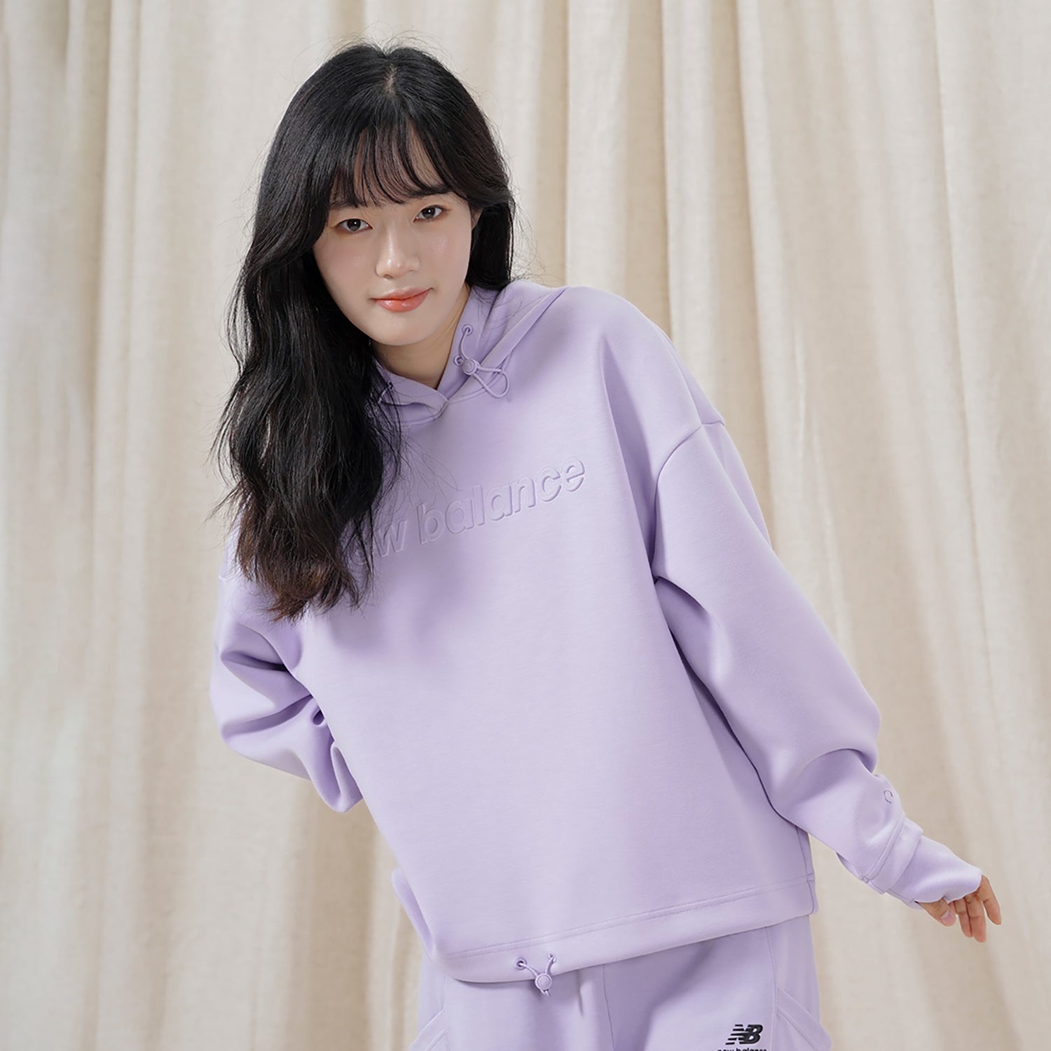 (WMNS) New Balance Casual Logo Hoodie 'Purple' 5CC39742-DV - 4