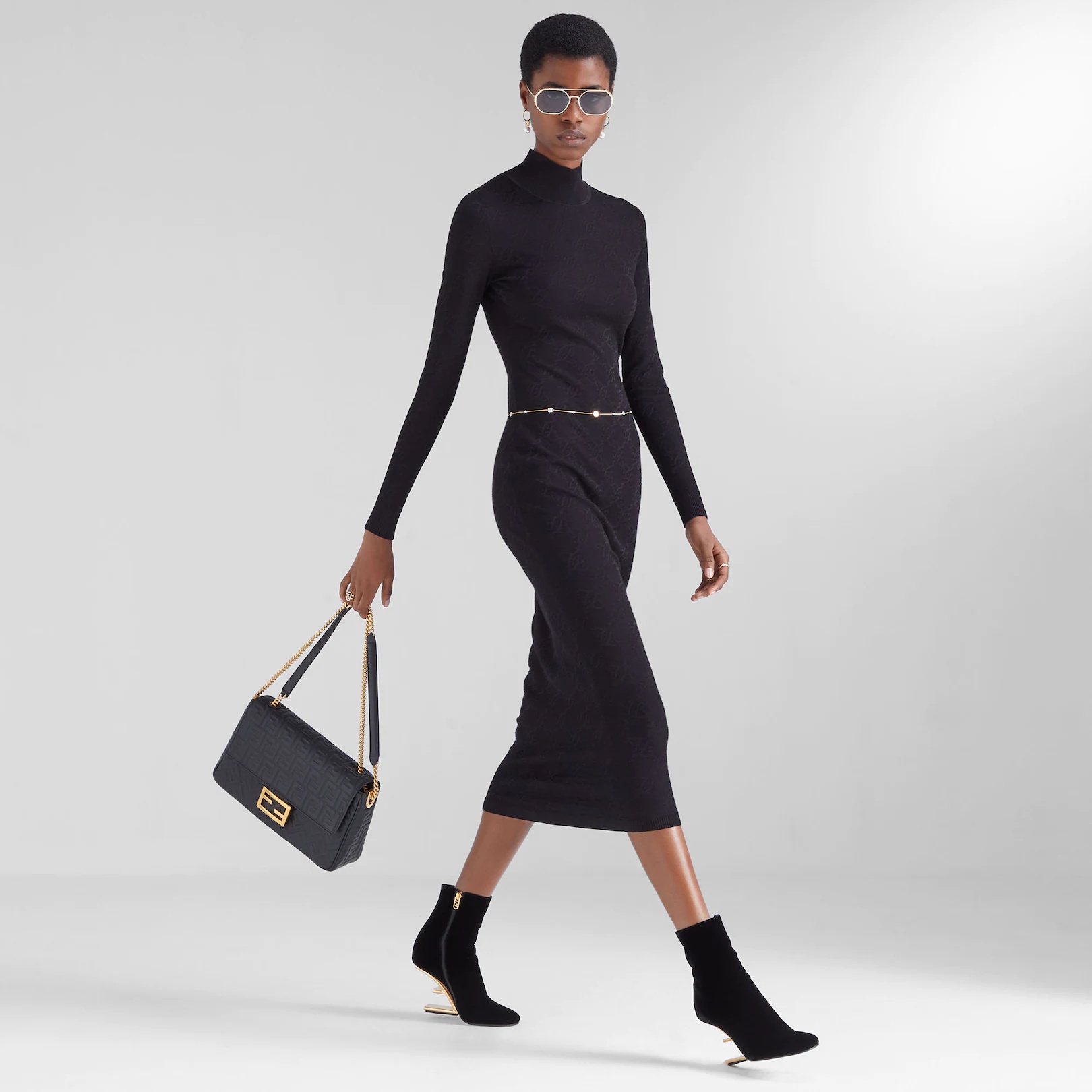 Black viscose dress - 4