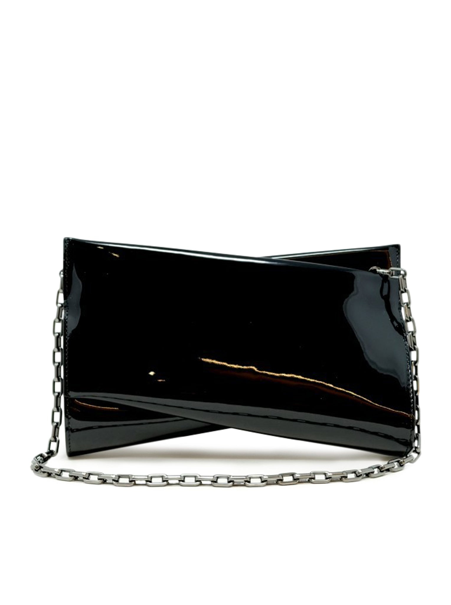 PATENT LOUBITWIST CLUTCH BAG - 1