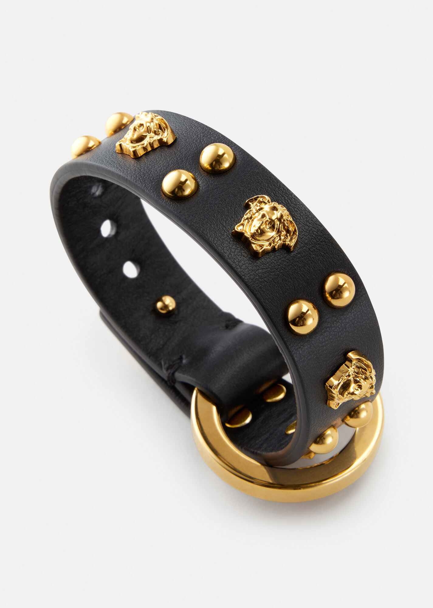 Medusa Stud Leather Bracelet - 3