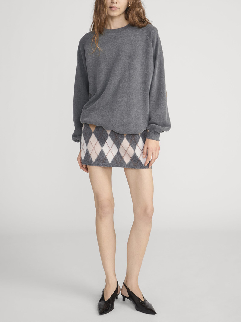 FRAME The Brushed Argyle Skirt outlook