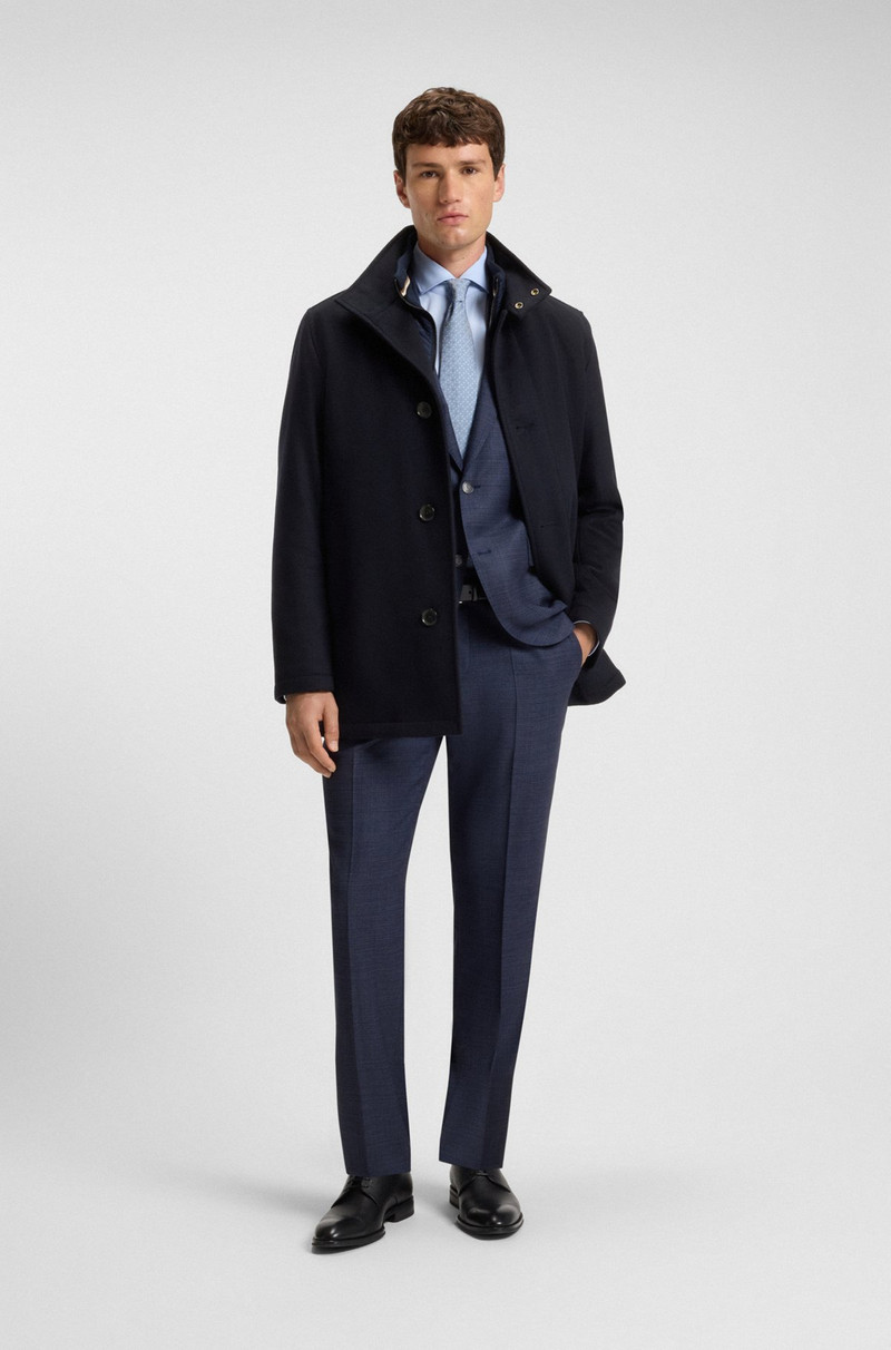 BOSS RELAXED-FIT CAR COAT IN VIRGIN WOOL AND CASHMERE outlook