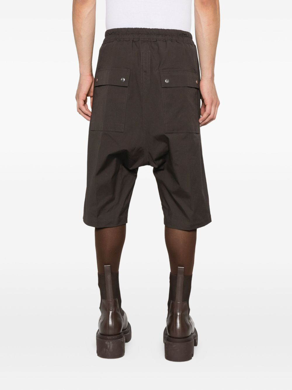 drawstring zip-fly shorts - 4