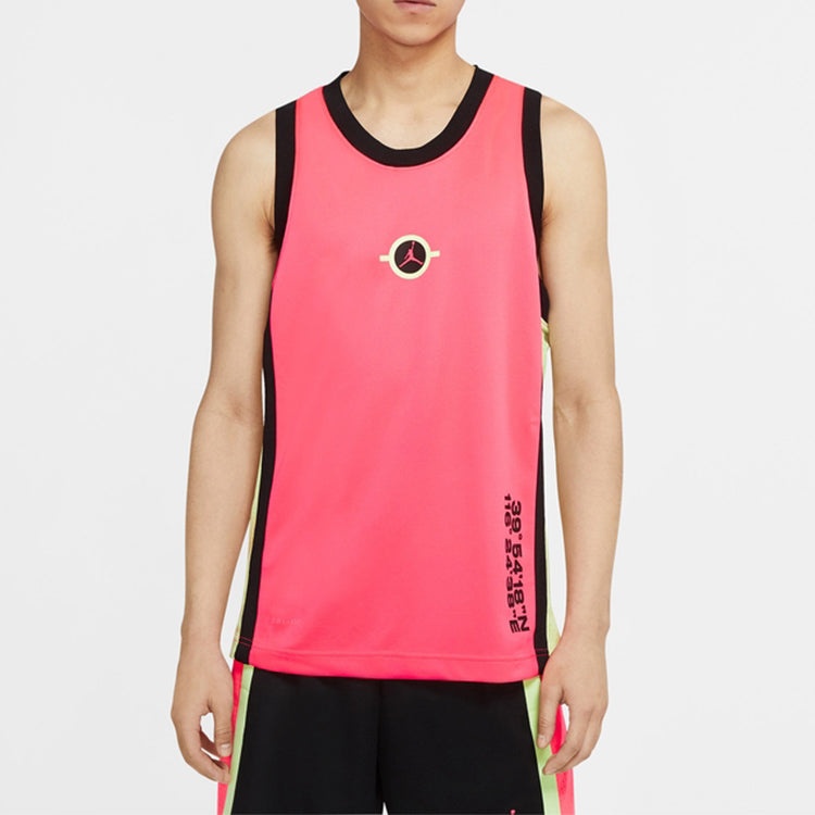 Air Jordan Air Dongdan Basketball Round Collar Vest Male Pink CW7078-654 - 2