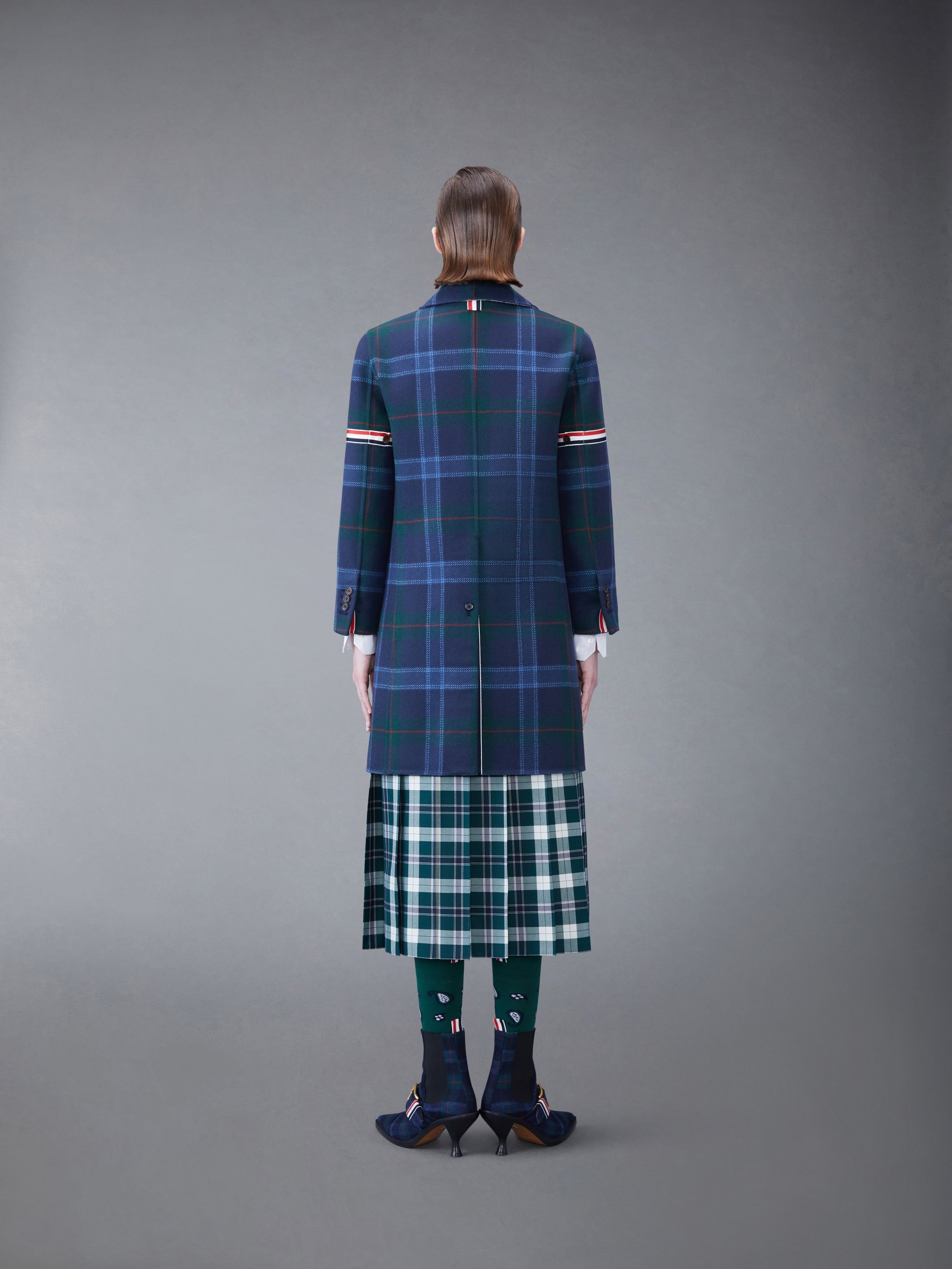 Double Face Melton Armband Bal Collar Sack Overcoat - 2