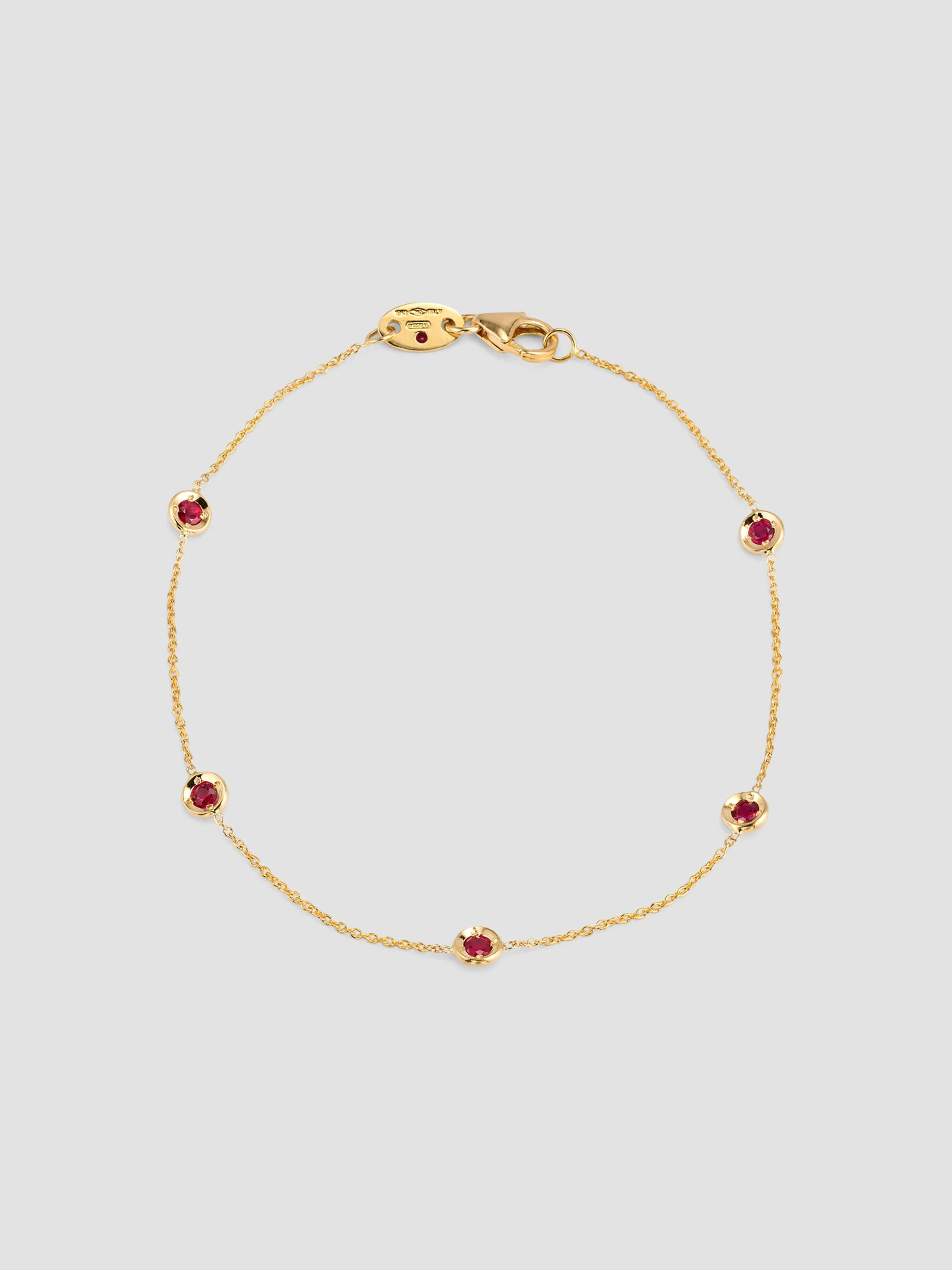 Women's Diamonds By The Inch 18K Yellow Gold & Emerald Station Necklace - Red Gold - 1