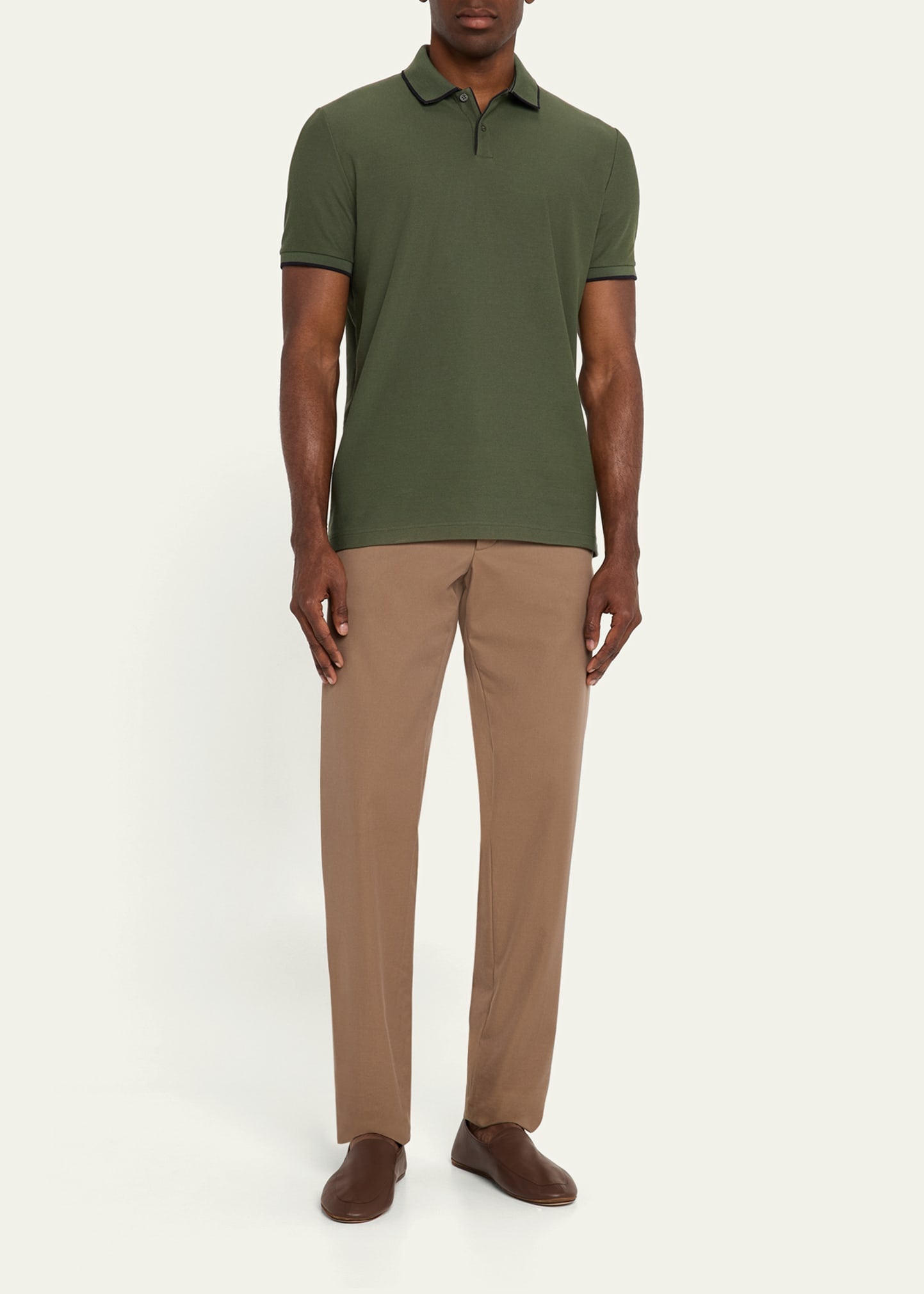 Men's Brentwood Tipped Jersey Pique Polo Shirt - 2