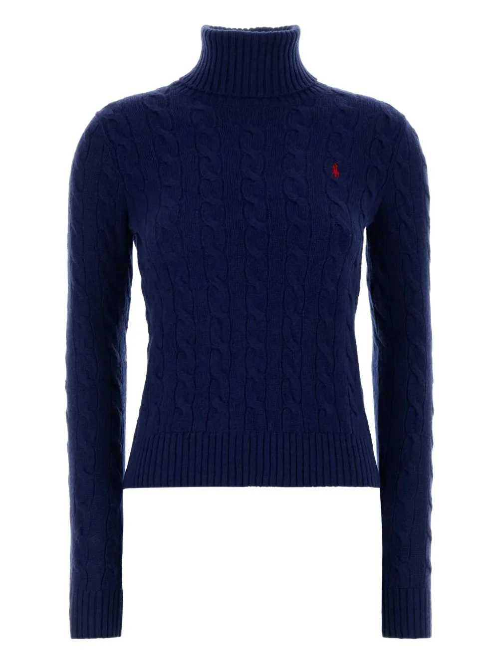 cable-knit turtleneck sweater - 1
