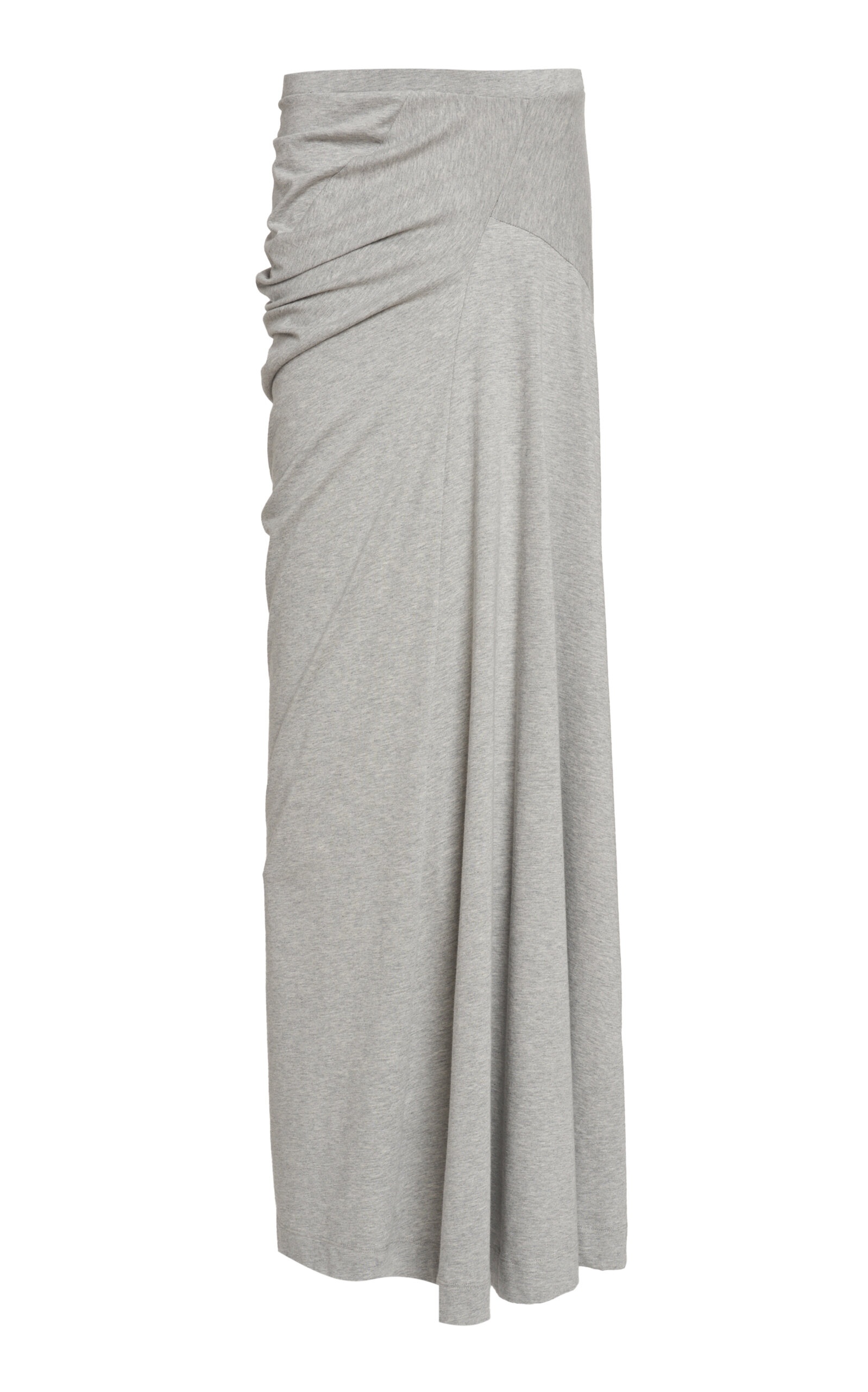 Herens Draped Cotton-Jersey Maxi Skirt grey - 1