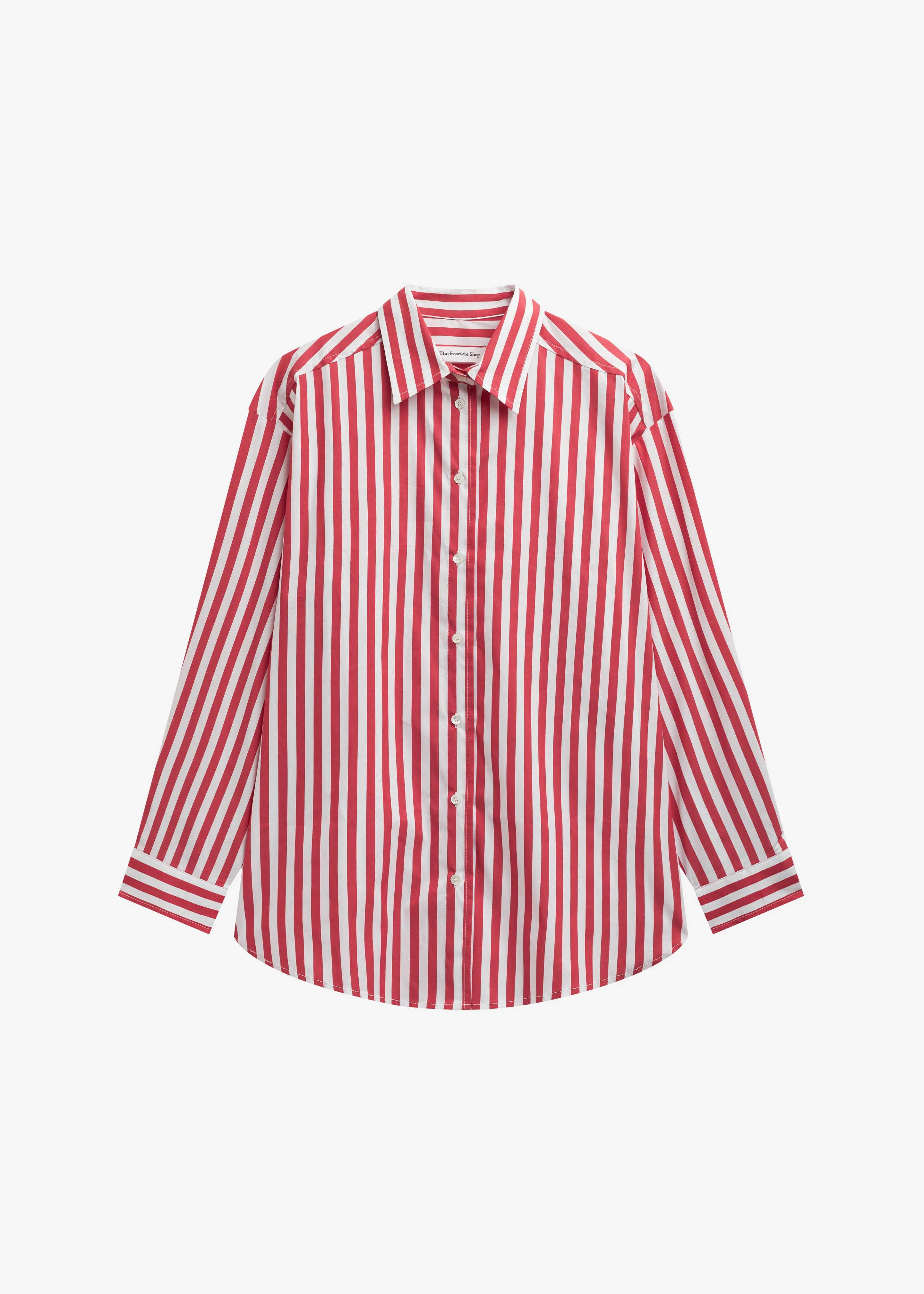 Sylvia Oxford Shirt - White/Red Stripe - 1