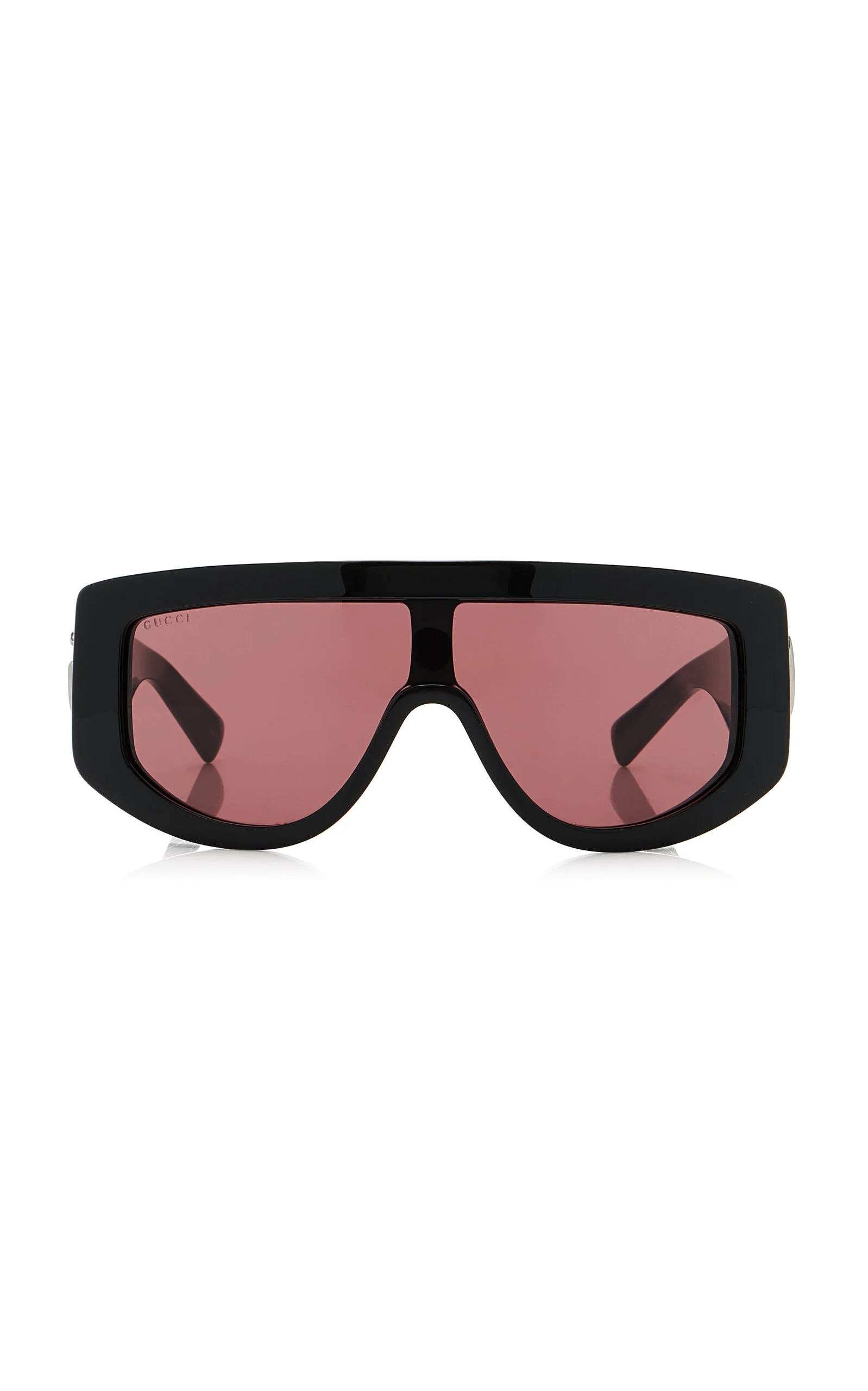 Mask-Frame Acetate Sunglasses black - 1