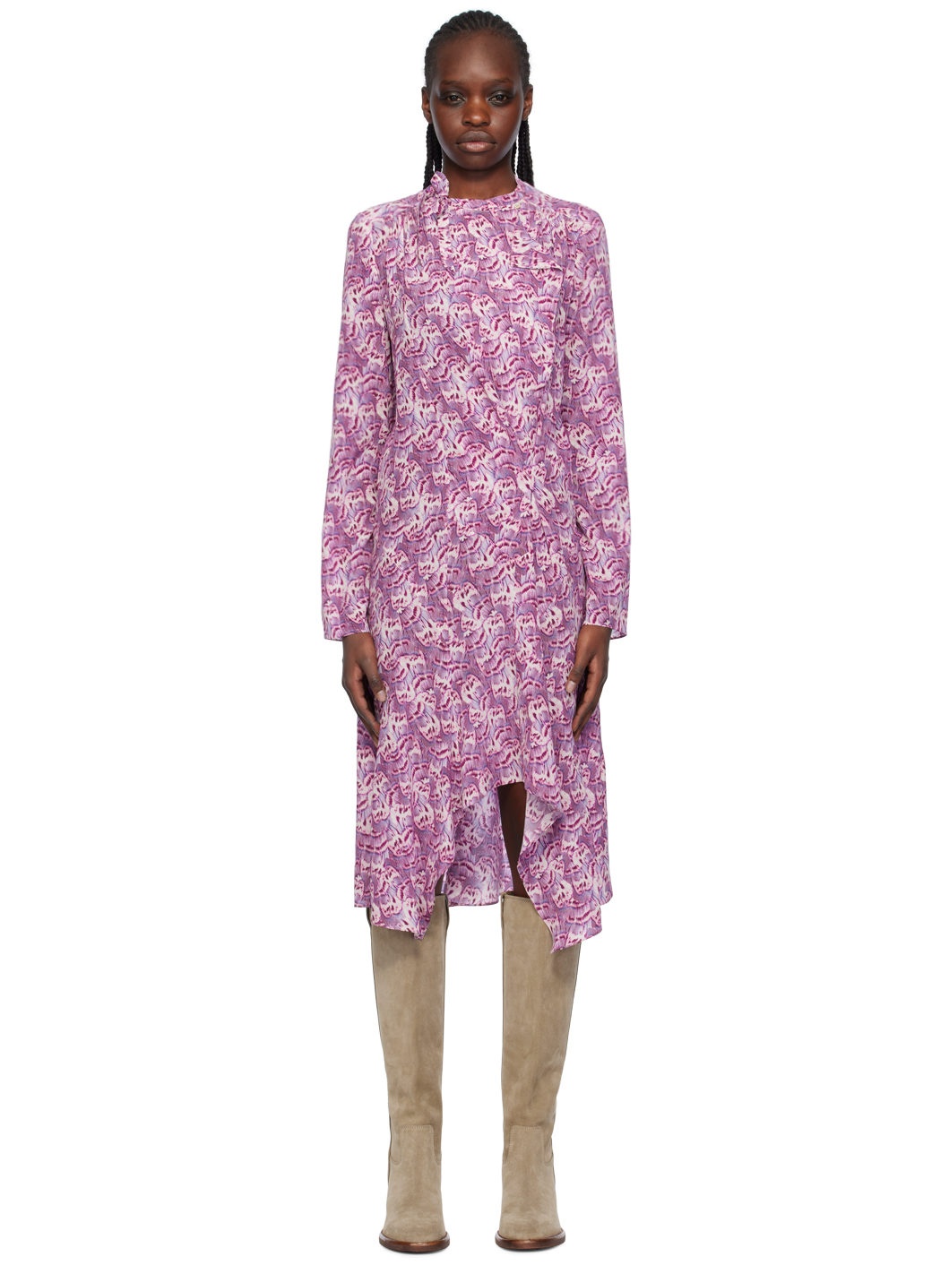 Pink Umaima Midi Dress - 1