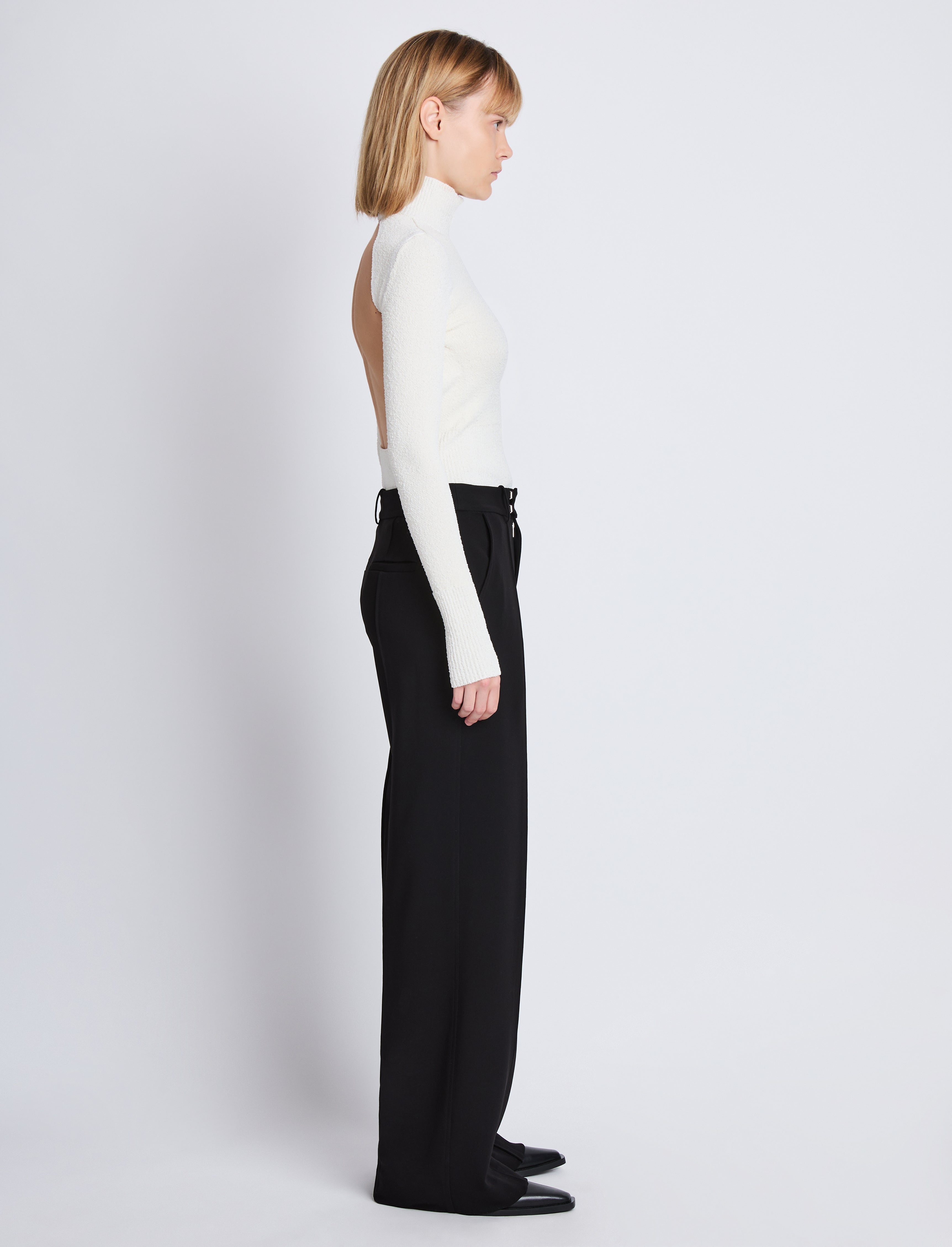 Weyes Pant in Matte Viscose Crepe - 3