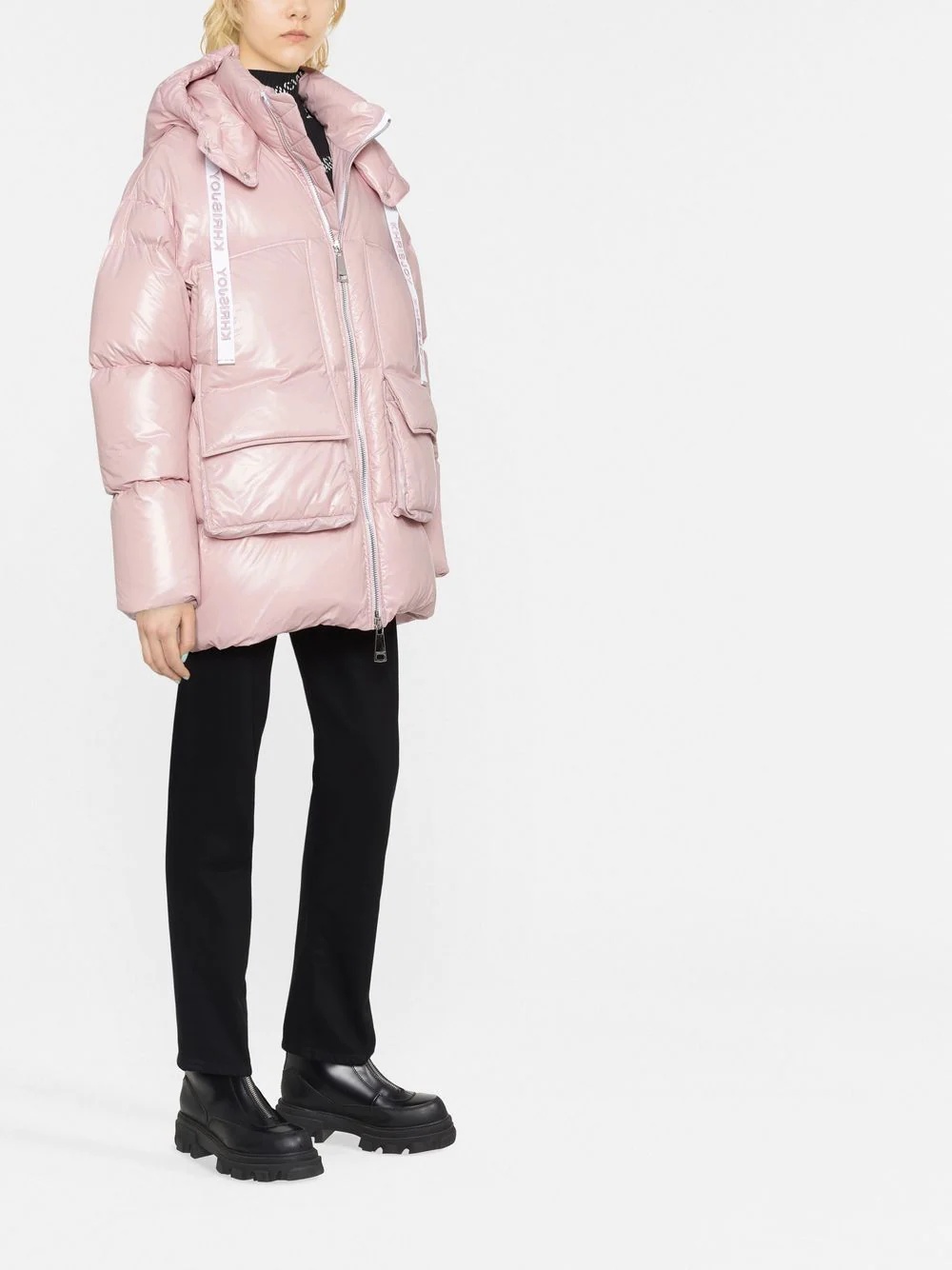 Iconic rear logo-print padded jacket - 4