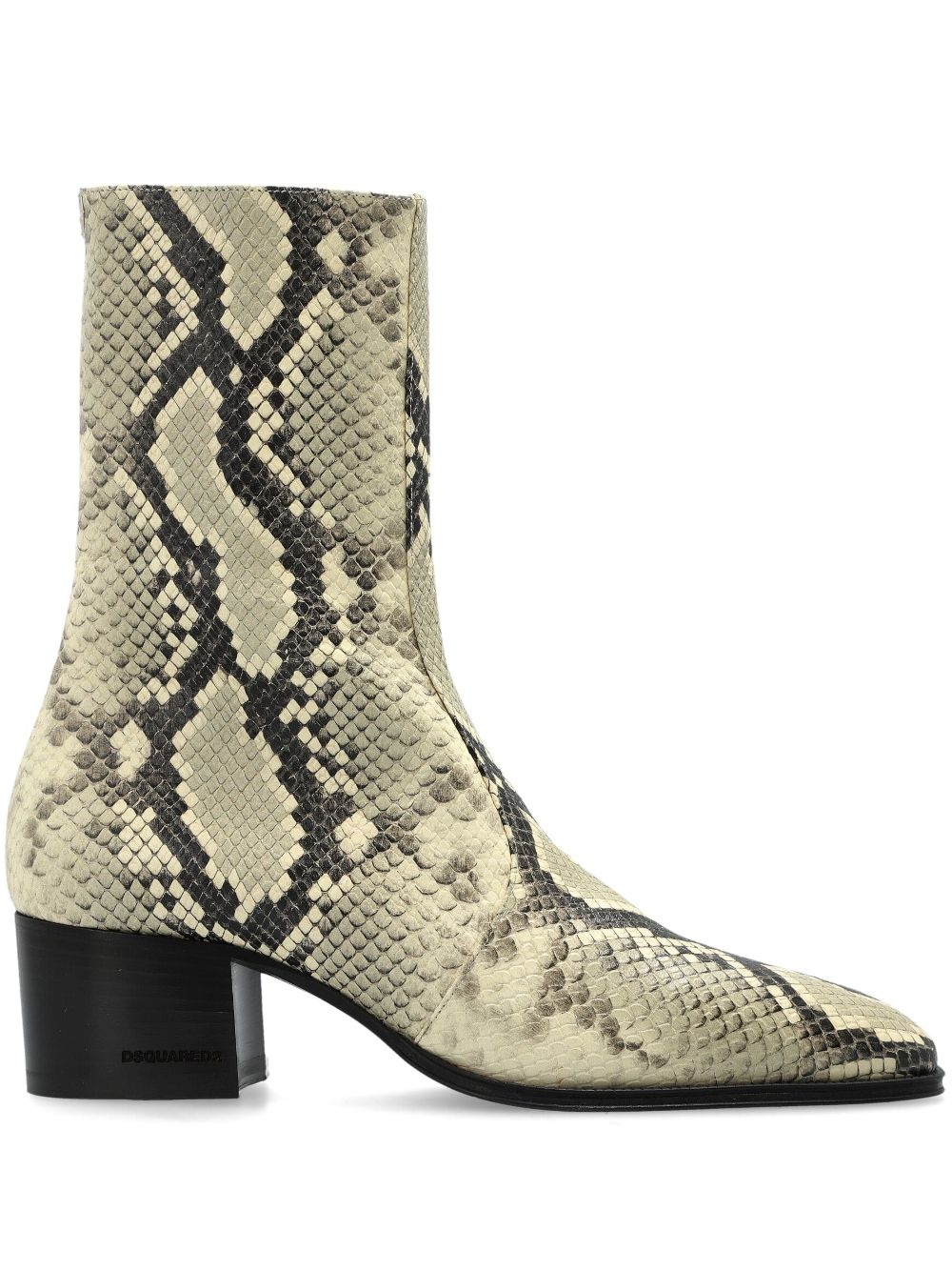 55mm snake-print ankle boots - 1