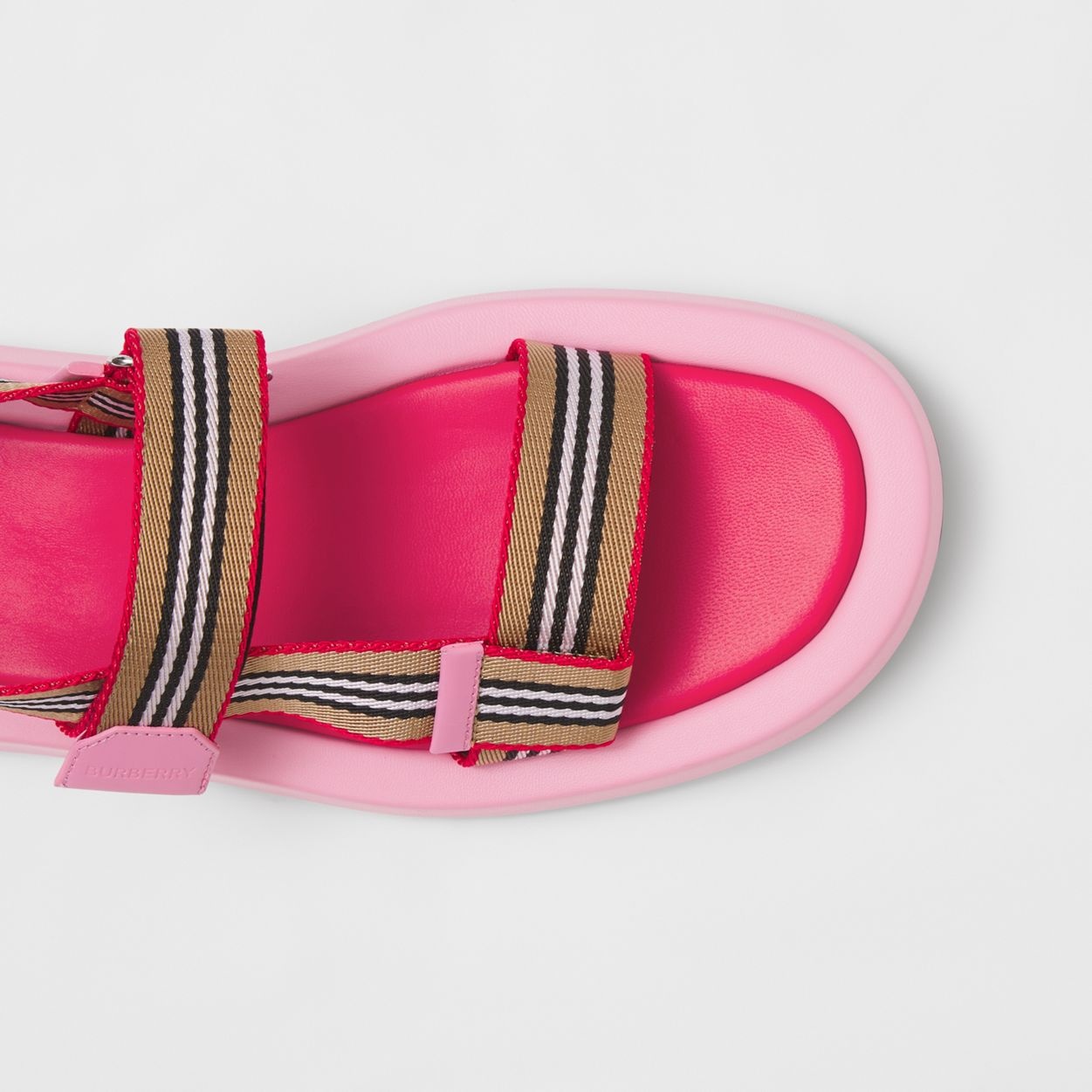 Icon Stripe Strap Leather Sandals - 3