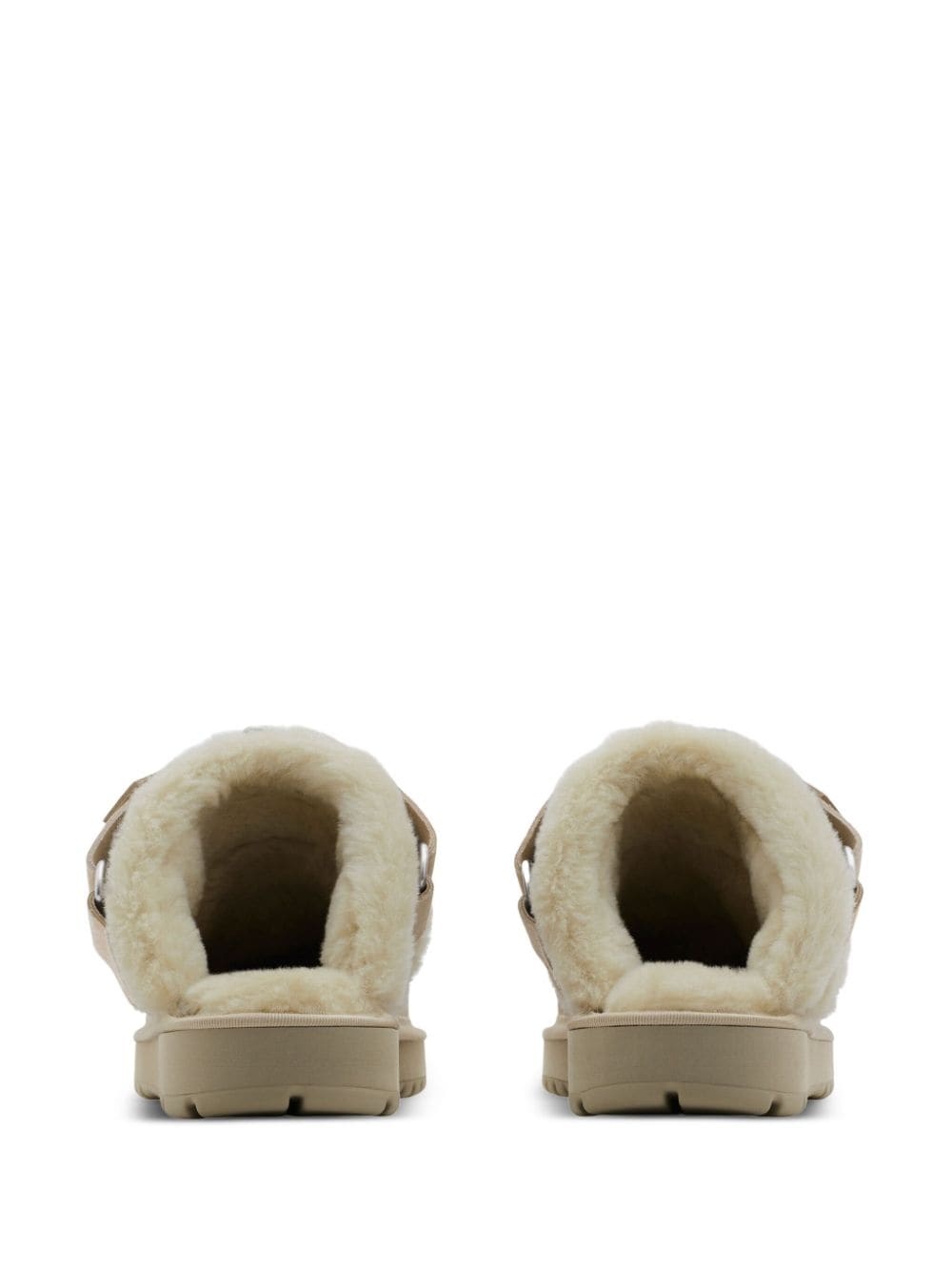 shearling suede mules - 3