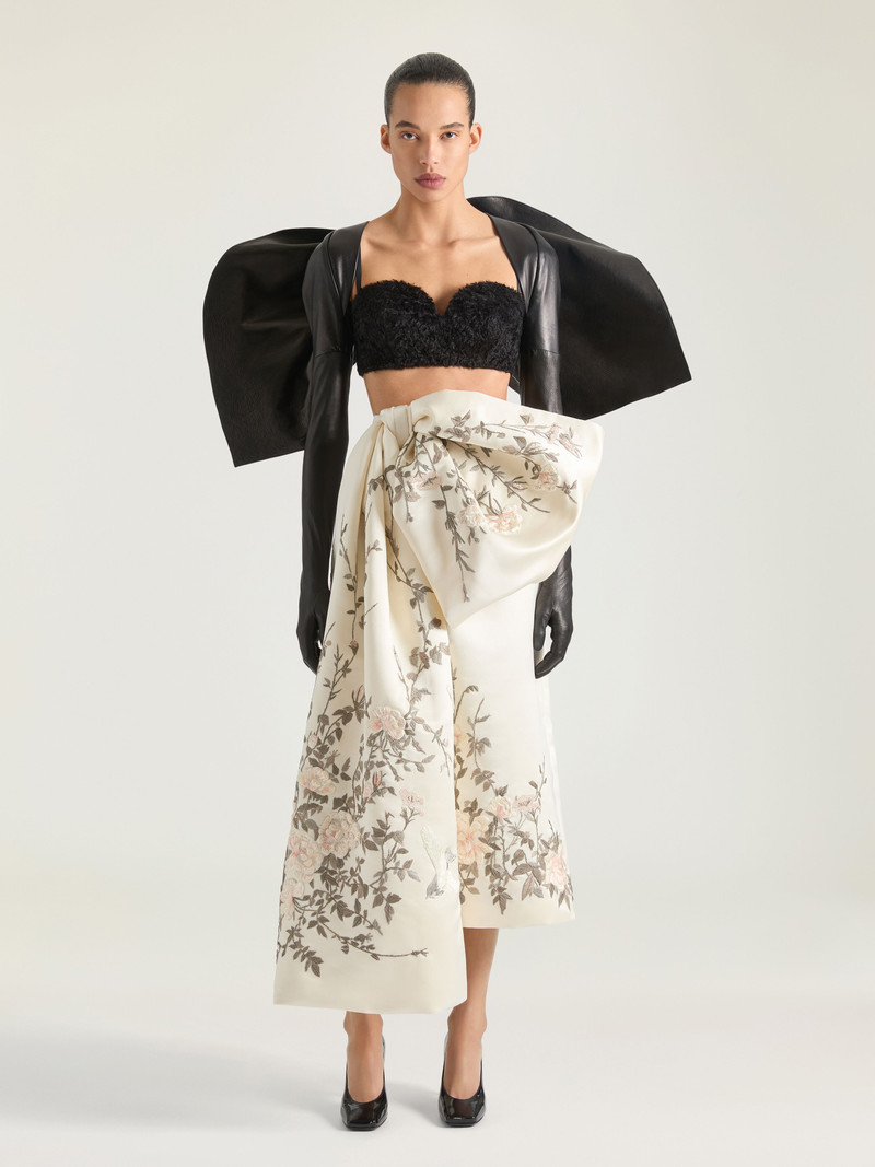 Givenchy LONG SKIRT IN SATIN WITH BOW AND EMBROIDERIES outlook