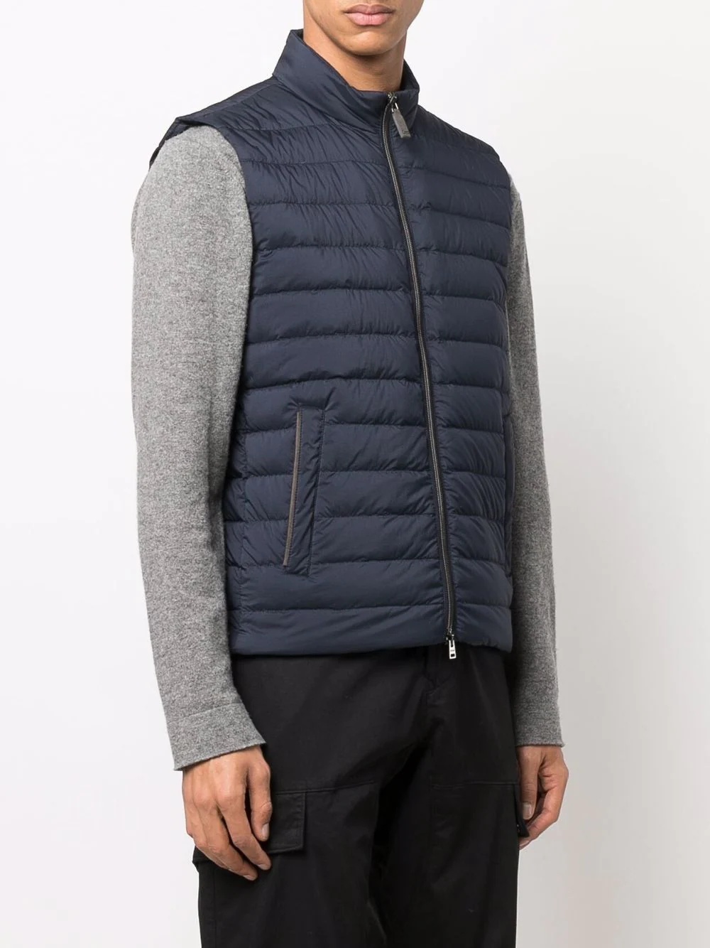 quilted zip-up gilet - 3