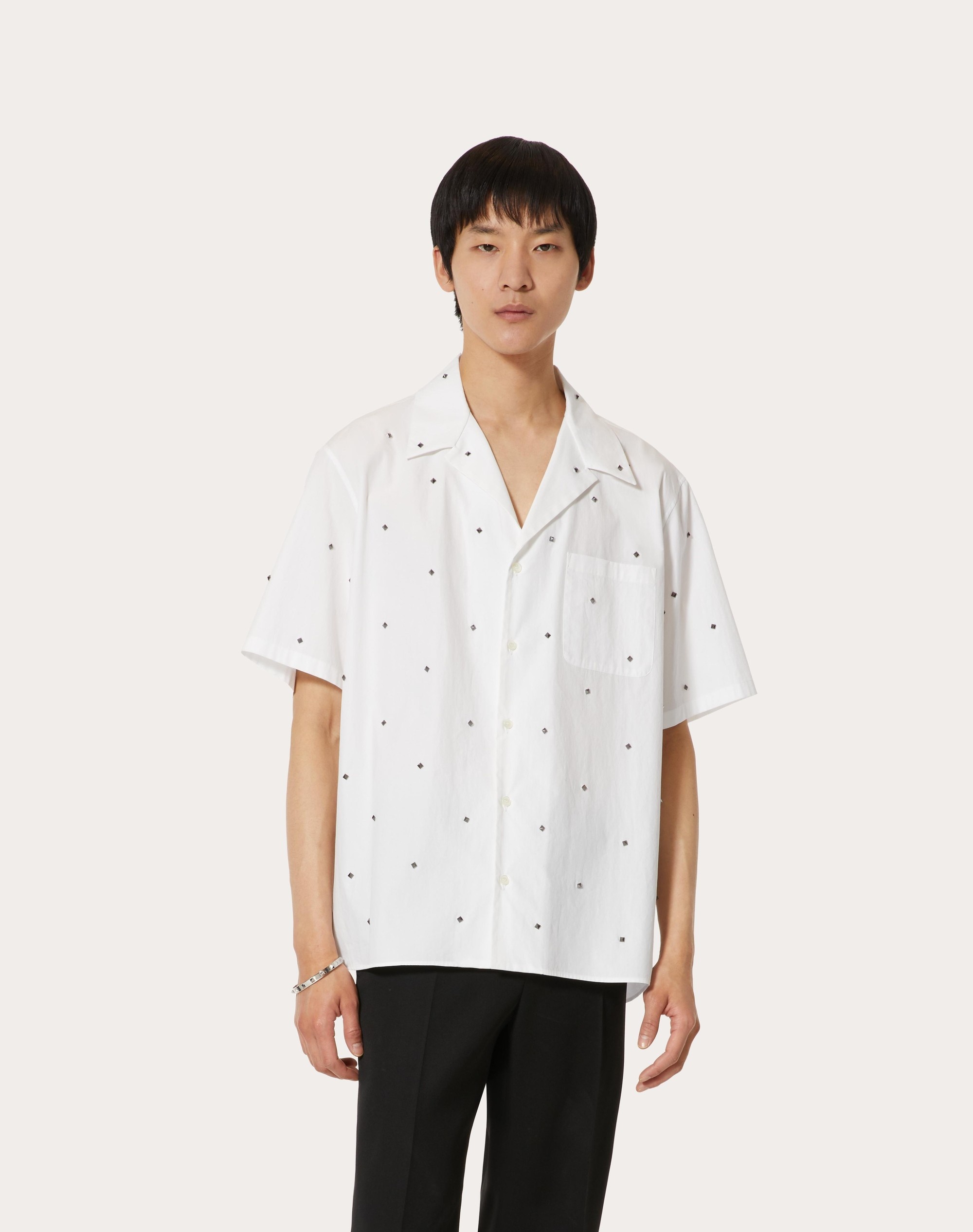 ALL OVER ROCKSTUD SPIKE COTTON SHIRT - 3