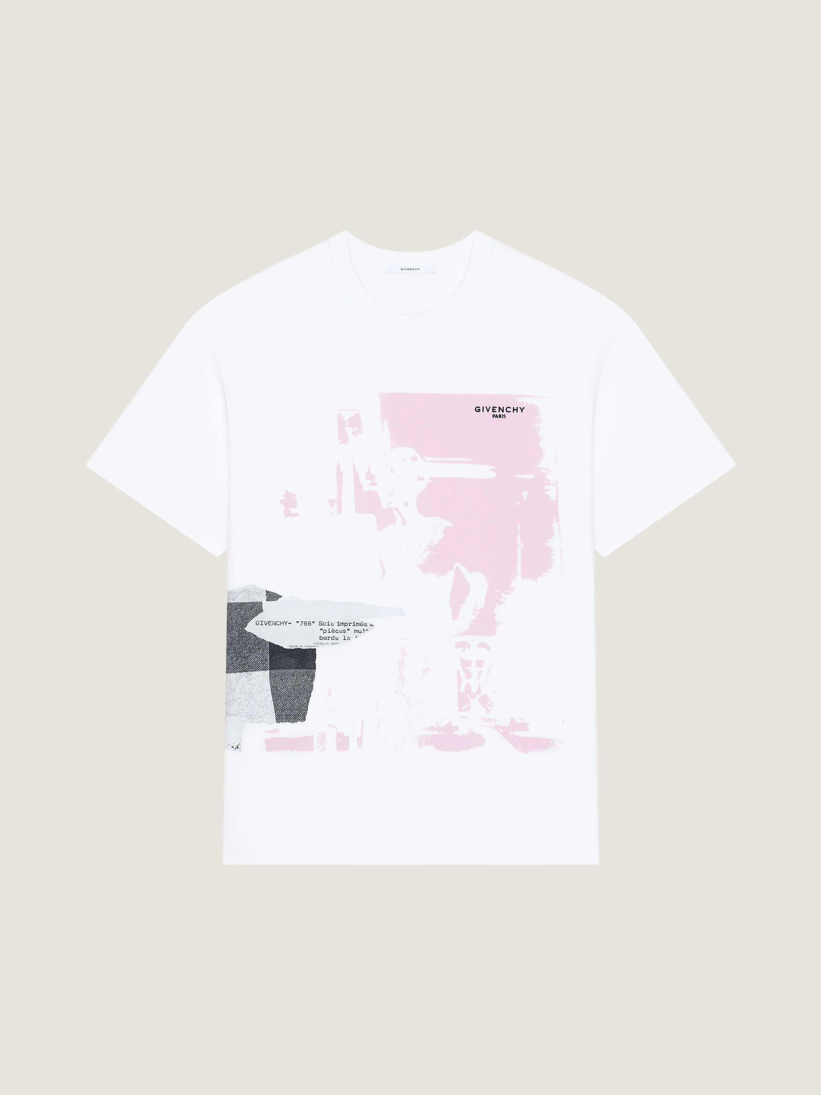 T-SHIRT IN COTTON WITH RIPPED PAPERS PRINT - 1
