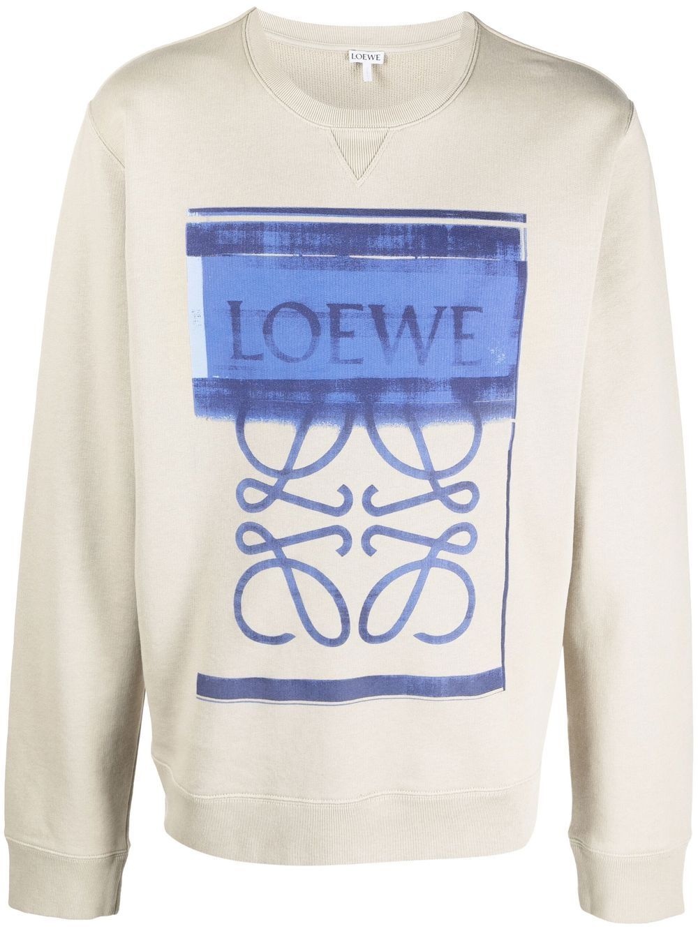 Anagram-print cotton sweatshirt - 1