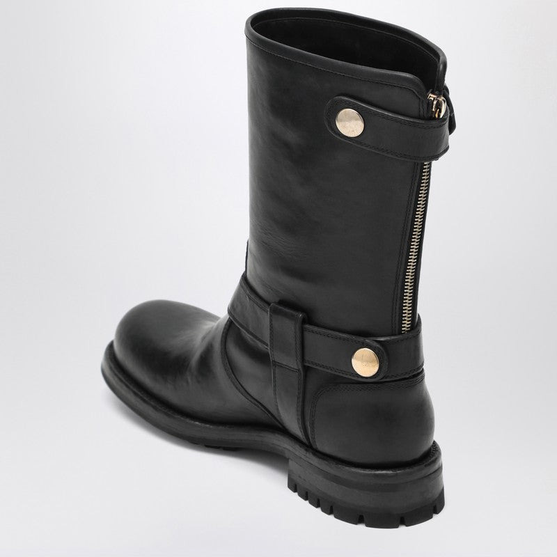 Dolce&Gabbana Black Leather Boot With Buckles Women - 2