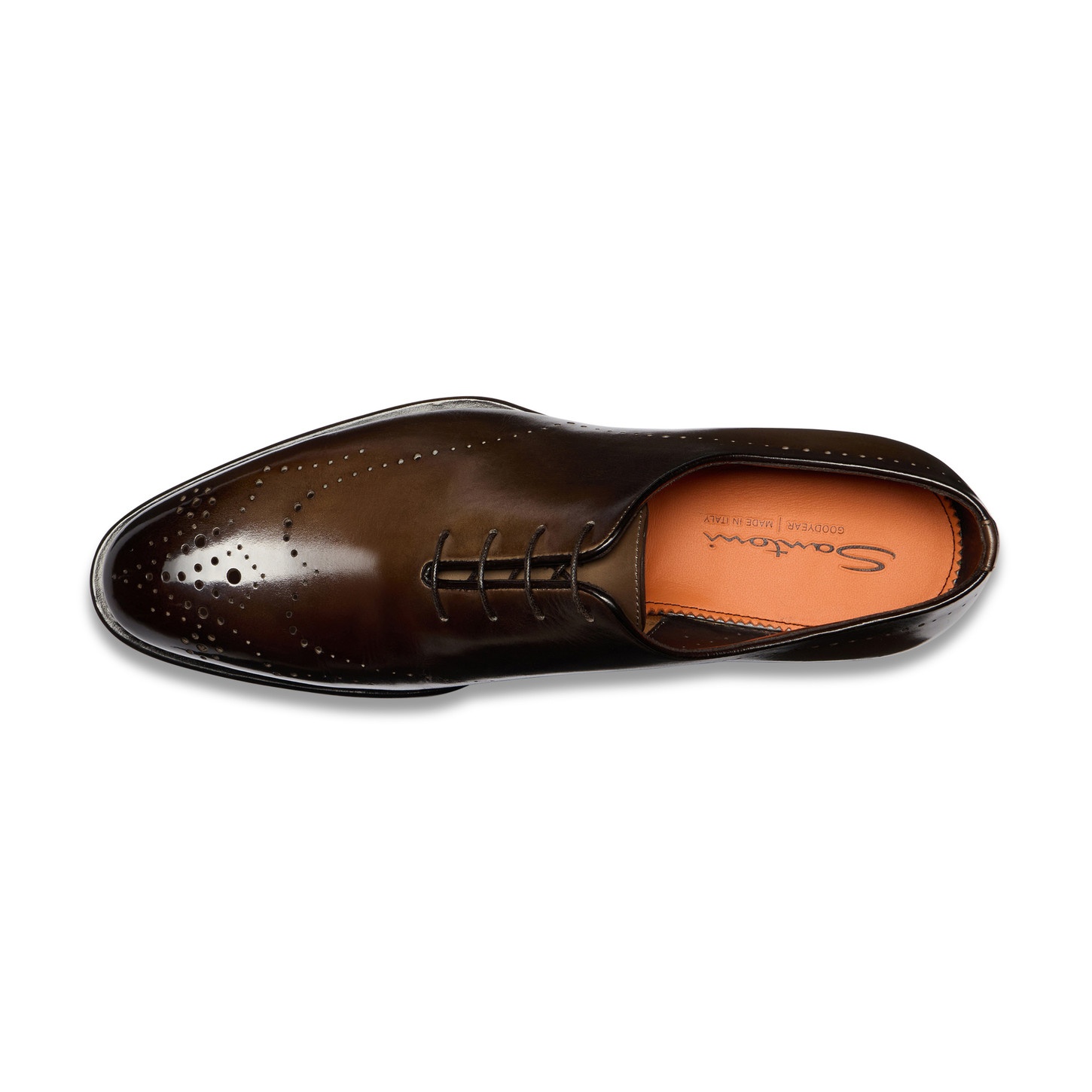 Men's dark brown leather Oxford shoe - 5