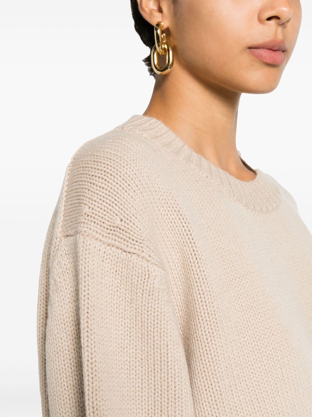 wide-sleeve knitted jumper - 5