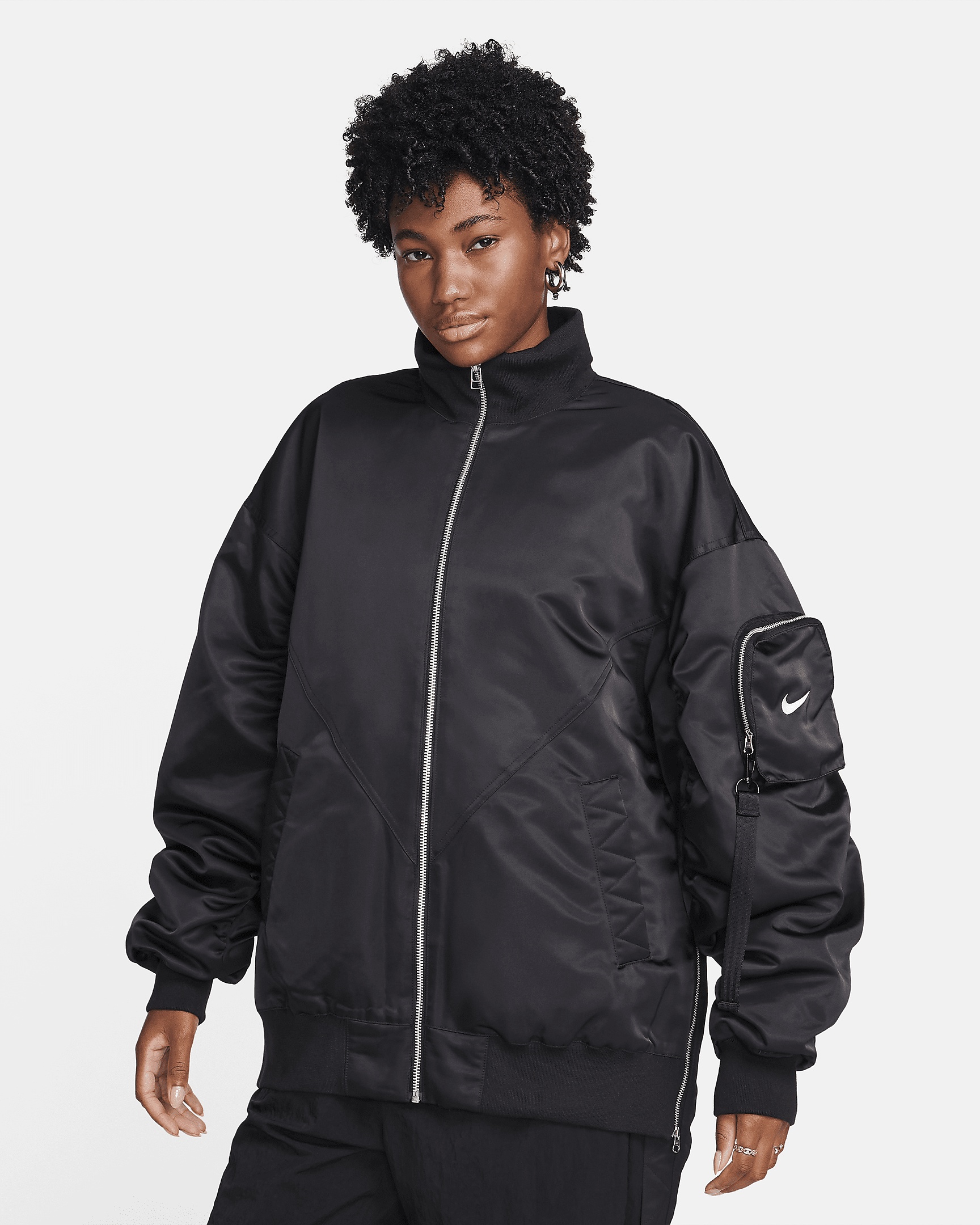 Nike Sportswear Essential Women's Therma-FIT Oversized Bomber Jacket - 1