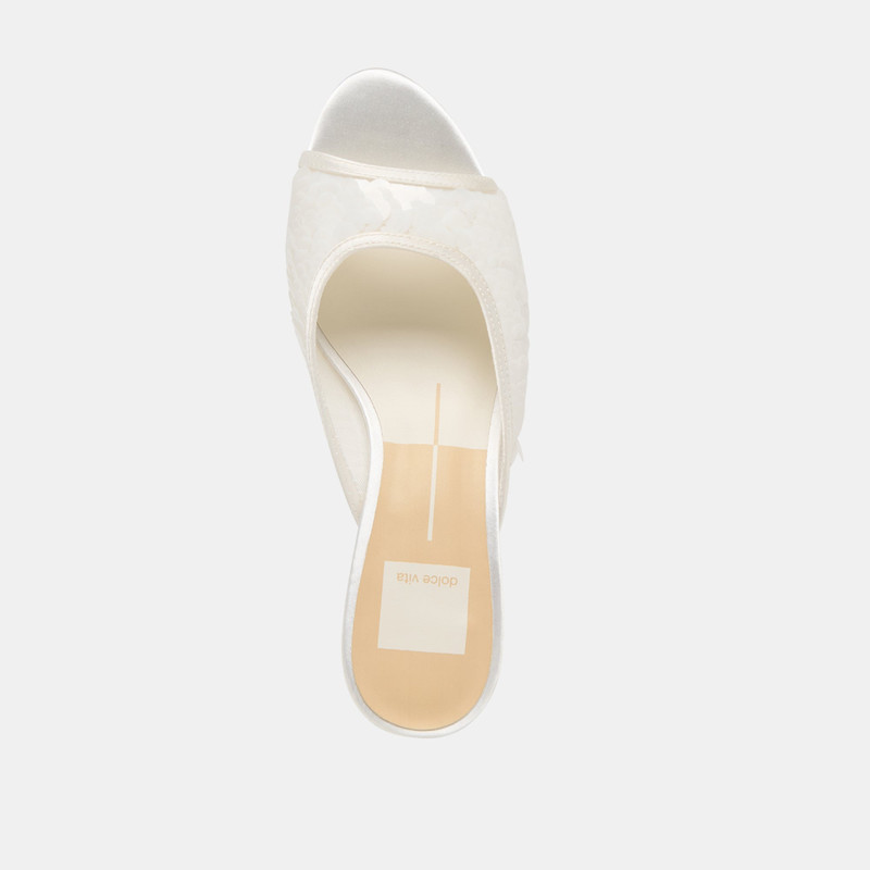 INGA HEELS OFF WHITE SEQUIN 10